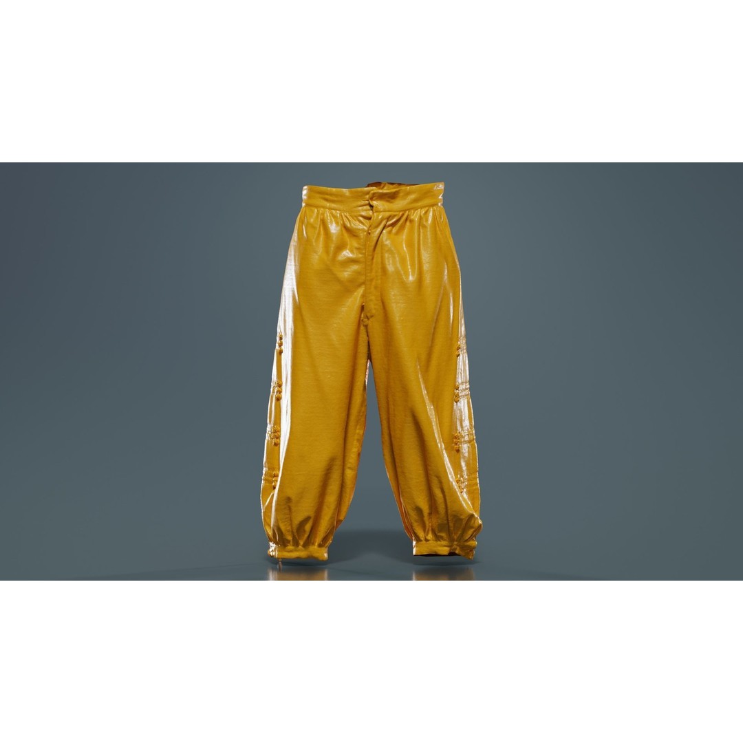 Plus Trousers 3D Model – Low Poly Clothing Asset, FBX, PBR - View 14