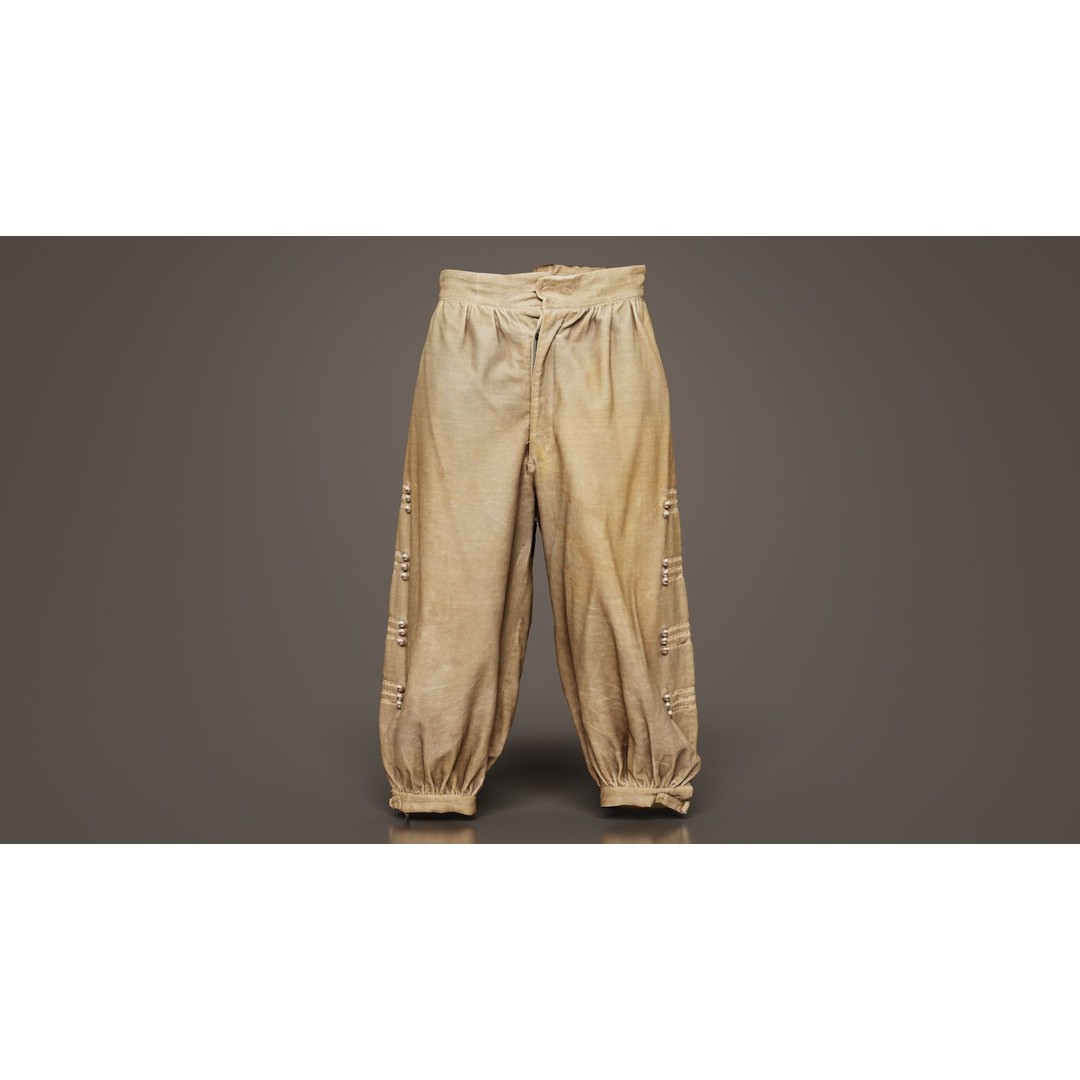Plus Trousers 3D Model – Low Poly Clothing Asset, FBX, PBR - View 5