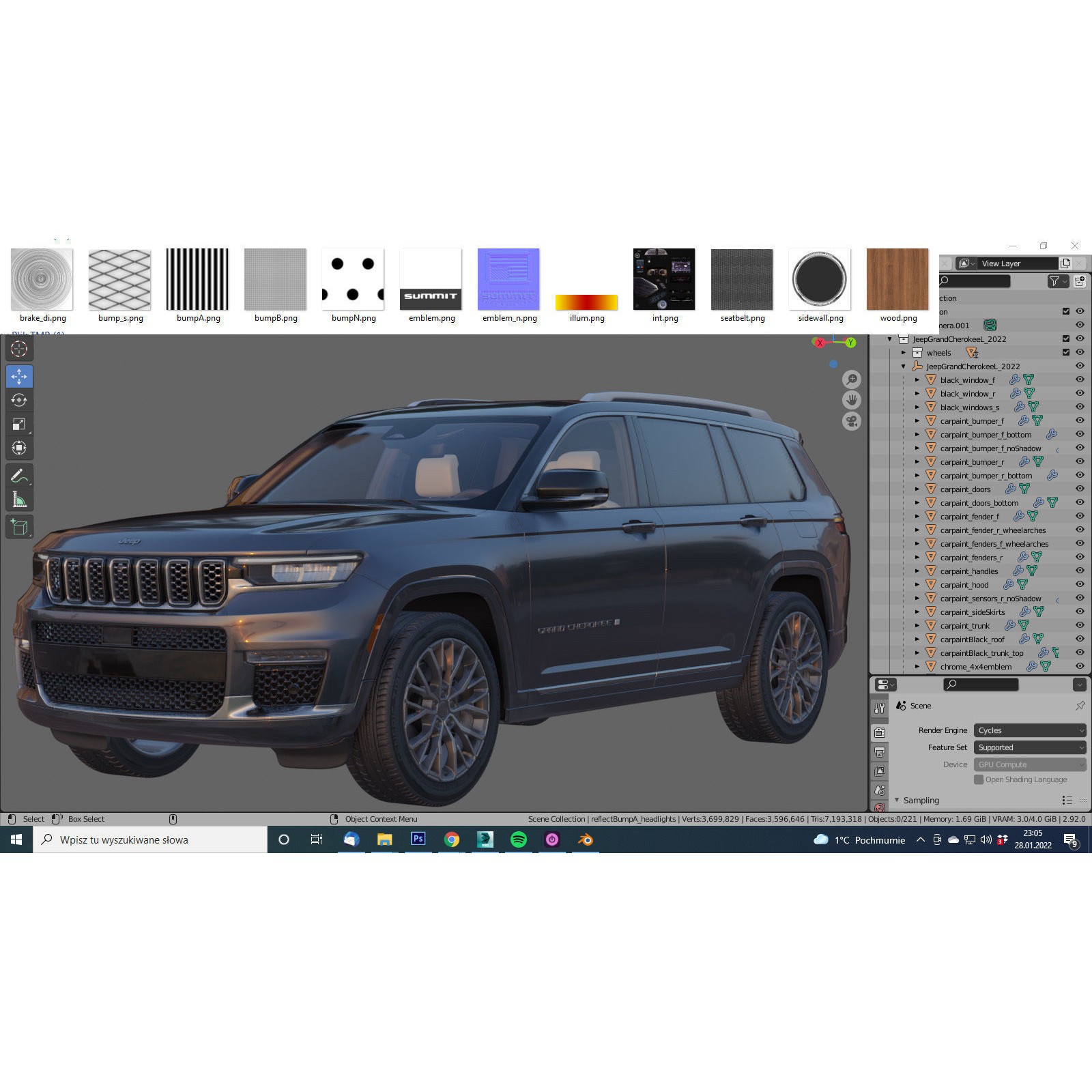 Jeep Grand Cherokee L 2022 - Detailed 3D Model