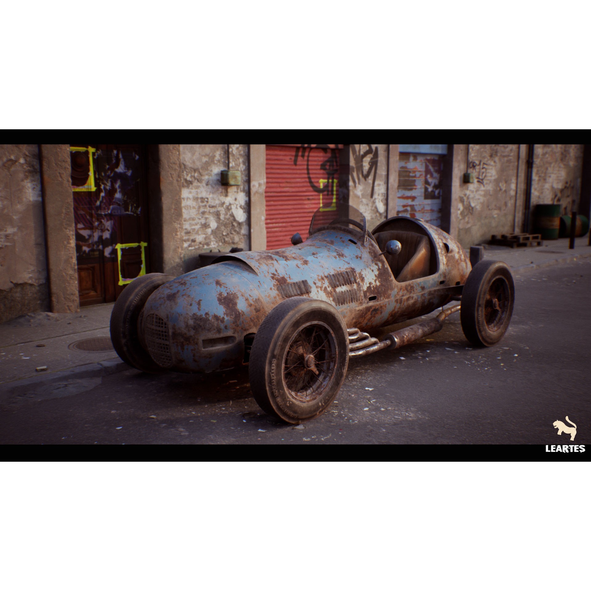 Classic Race Car - Low-Poly Game-Ready 3D Model