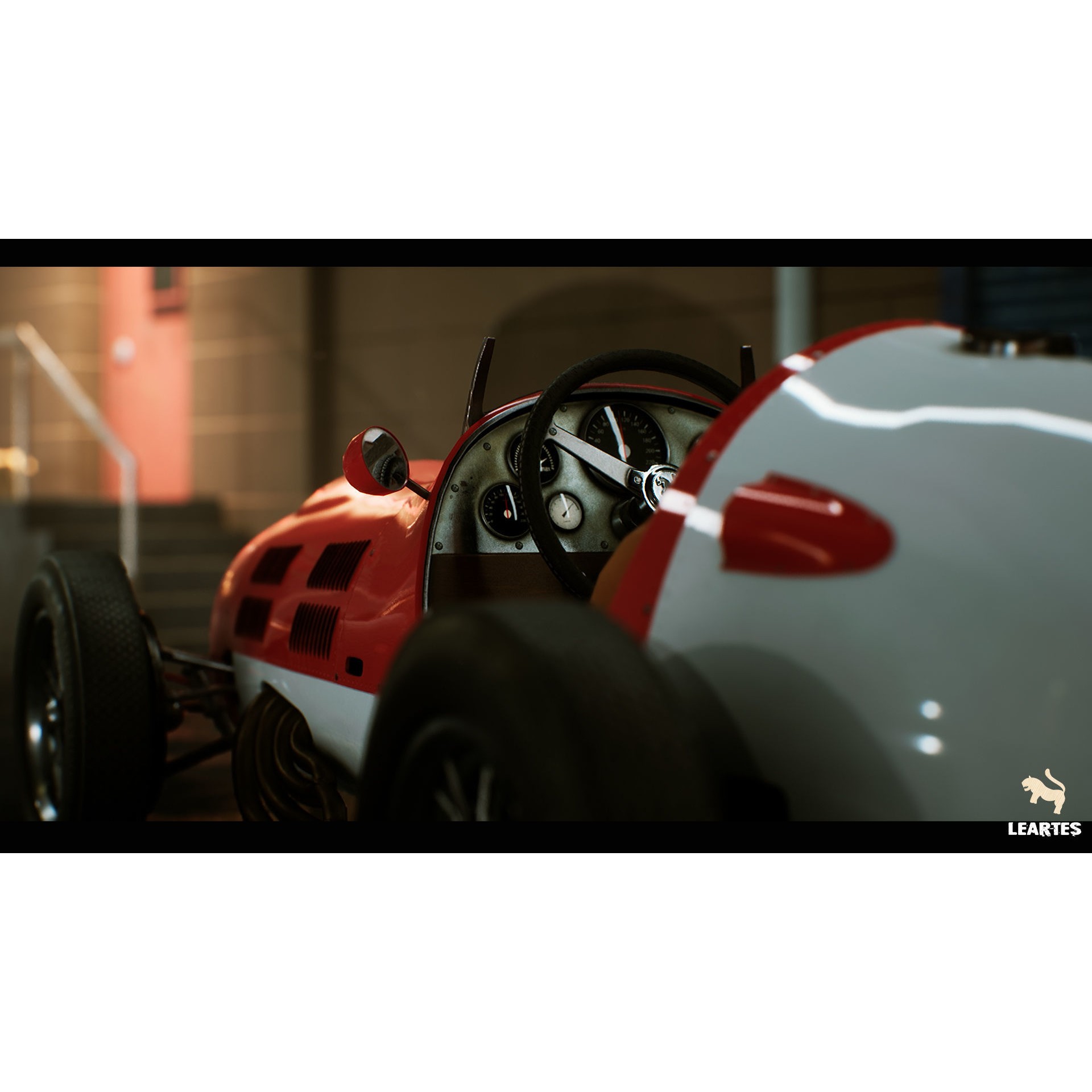 Classic Race Car - Low-Poly Game-Ready 3D Model - View 5