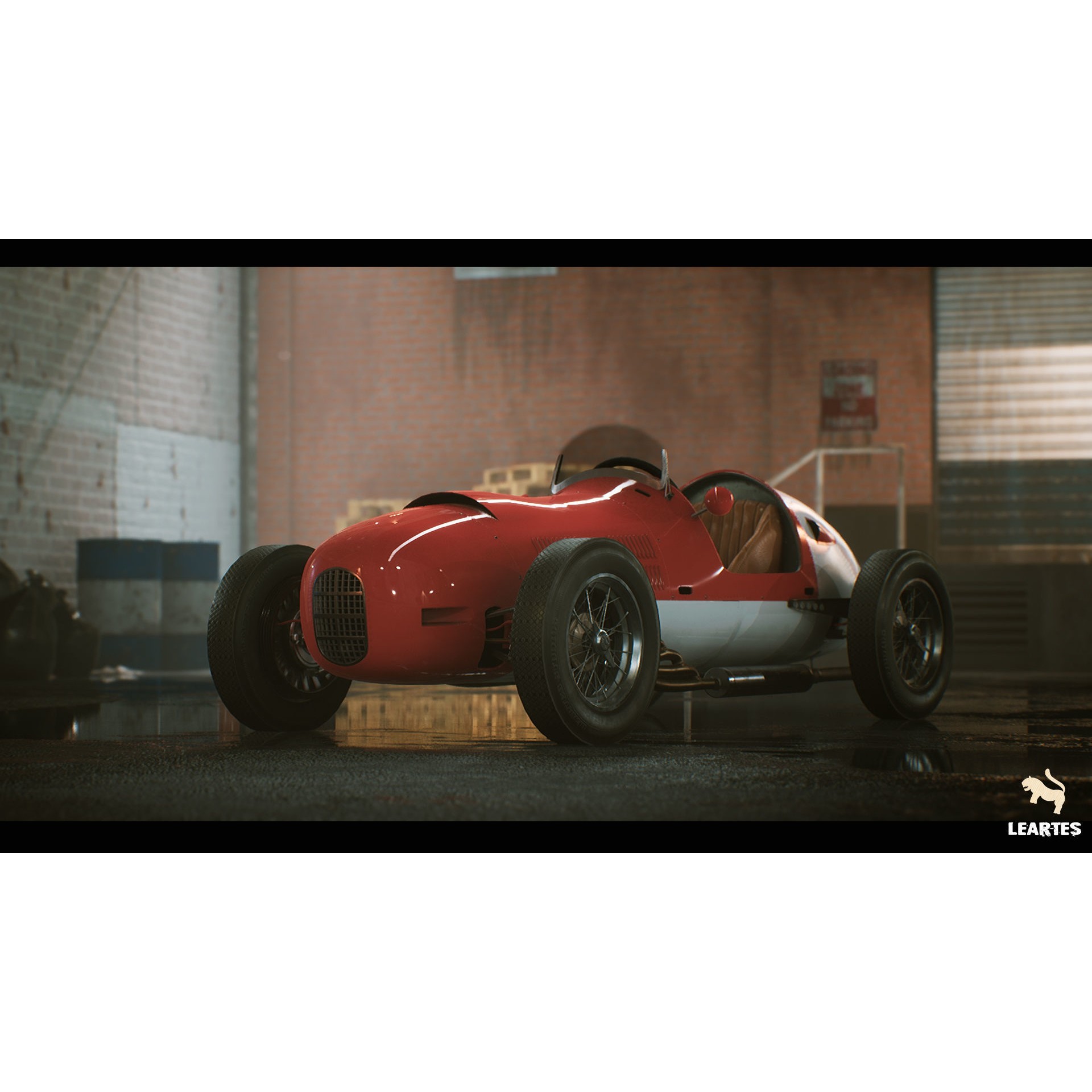 Classic Race Car - Low-Poly Game-Ready 3D Model - View 8