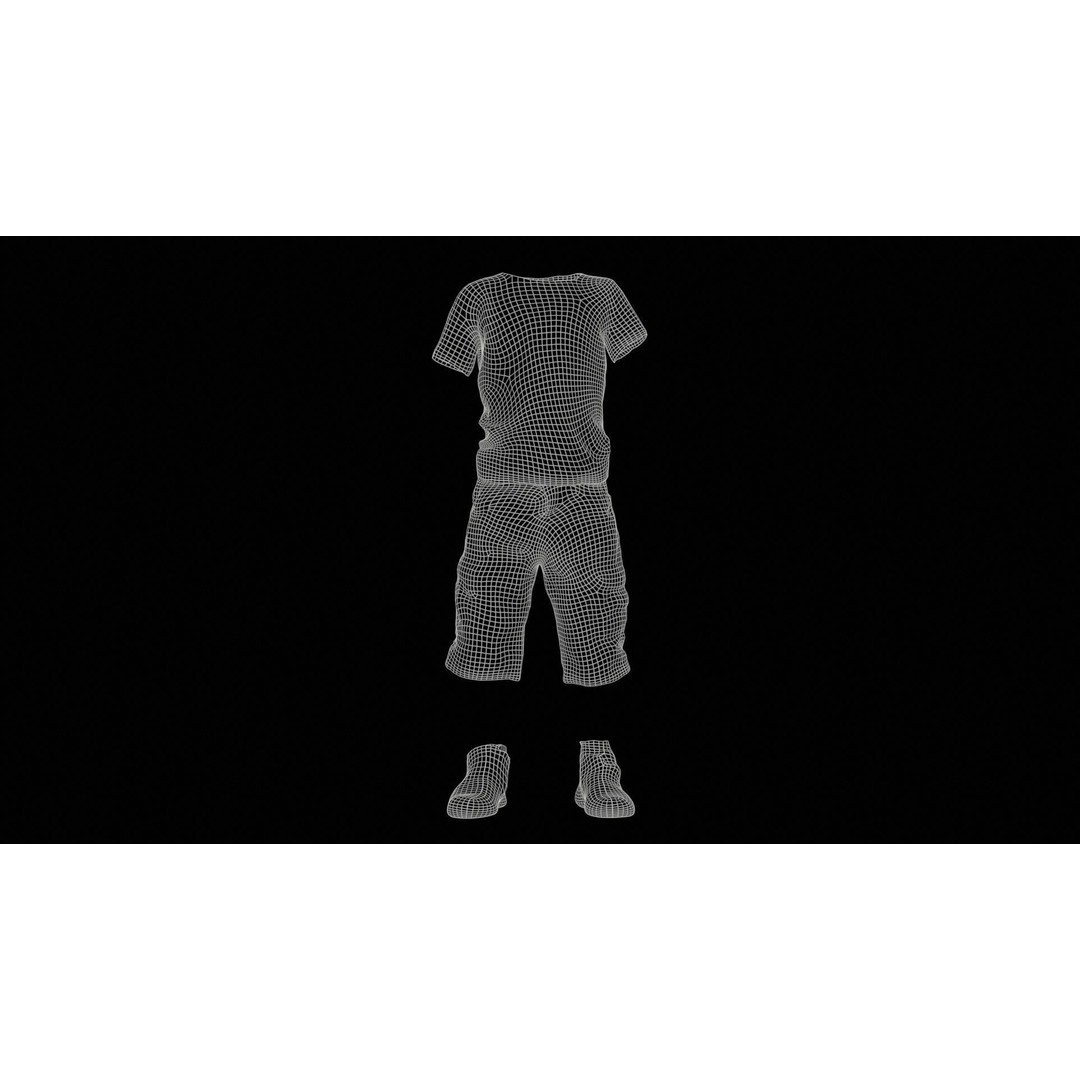 Kid 3 3D Model – Low Poly Character Clothing, FBX, Blender - View 13