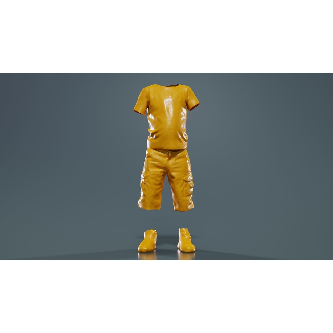 Kid 3 3D Model – Low Poly Character Clothing, FBX, Blender - View 14