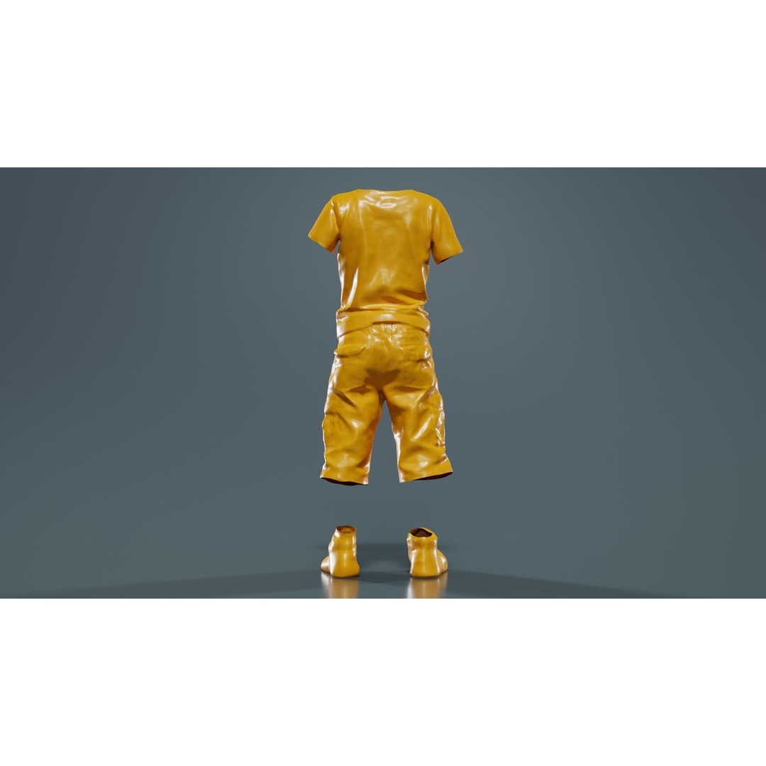 Kid 3 3D Model – Low Poly Character Clothing, FBX, Blender - View 15