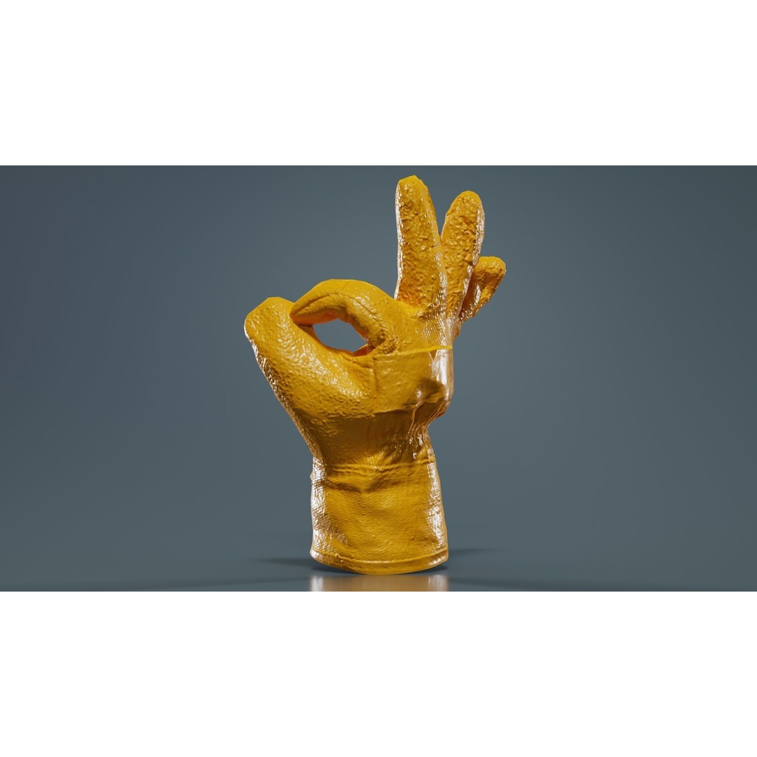 Gloved Hand 3D Model – Low Poly Character Asset, PBR Textures - View 14