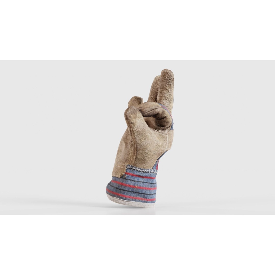 Gloved Hand 3D Model – Low Poly Character Asset, PBR Textures - View 19