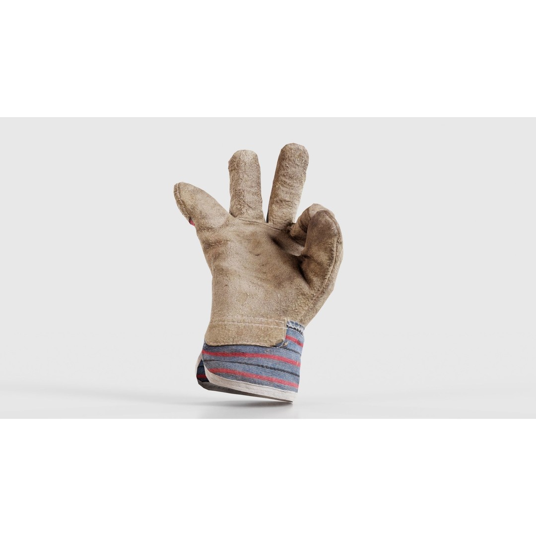 Gloved Hand 3D Model – Low Poly Character Asset, PBR Textures - View 21