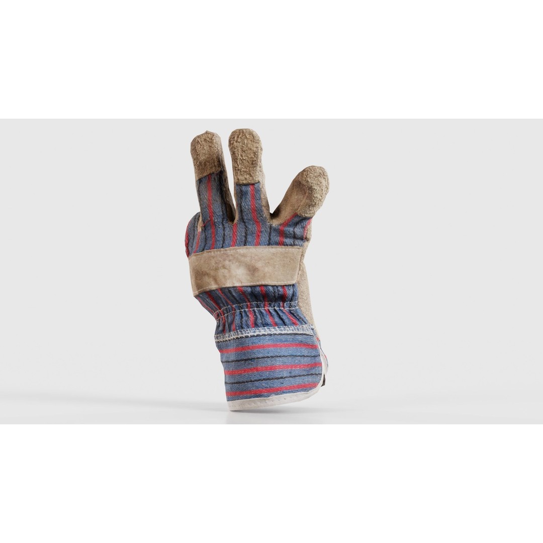 Gloved Hand 3D Model – Low Poly Character Asset, PBR Textures - View 26