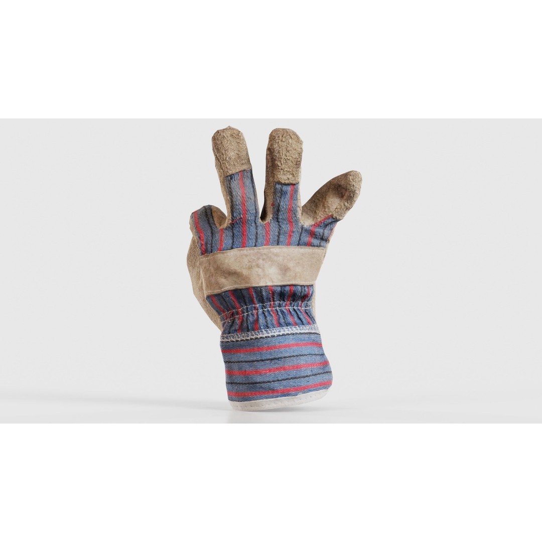 Gloved Hand 3D Model – Low Poly Character Asset, PBR Textures - View 27