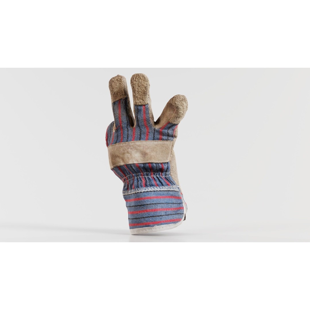 Gloved Hand 3D Model – Low Poly Character Asset, PBR Textures - View 7