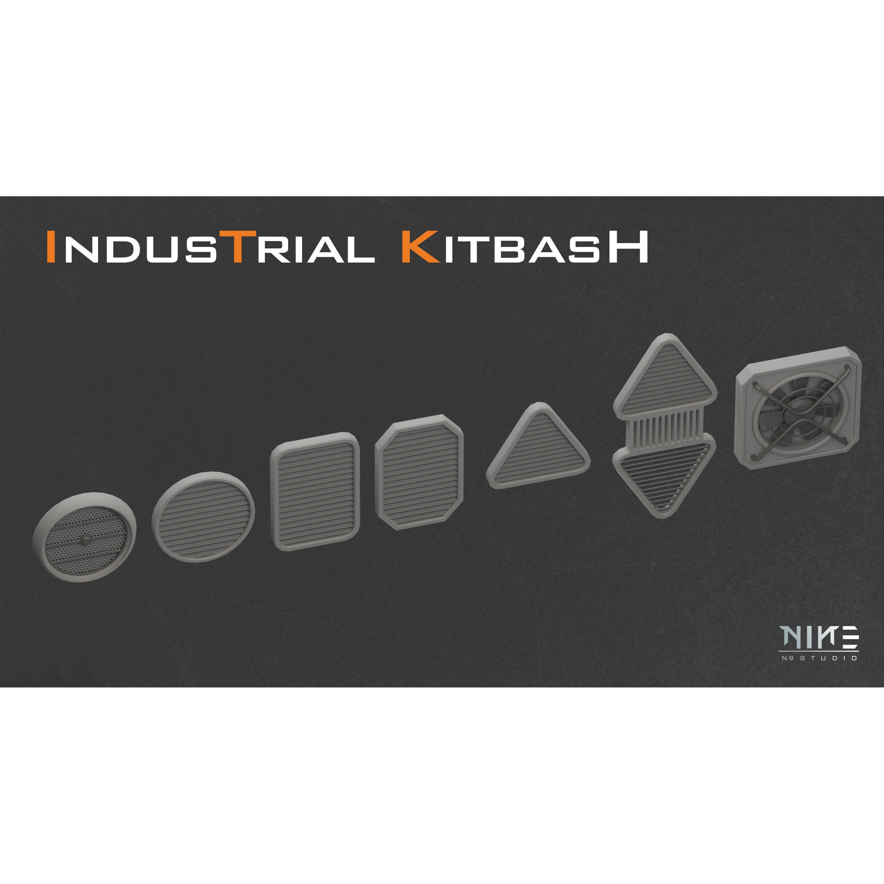 Industrial Control Panel Kitbash - Game-Ready 3D Model