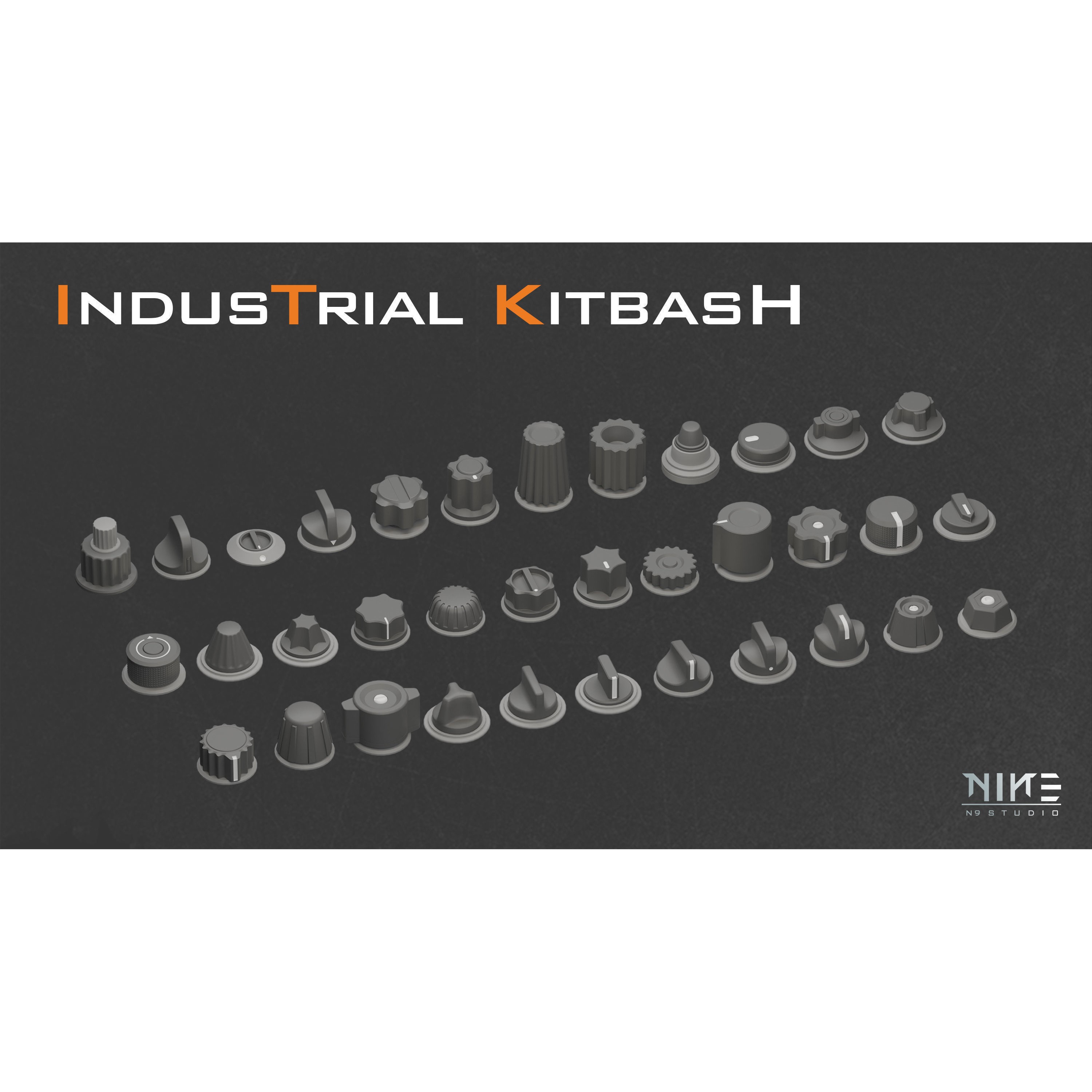 Industrial Control Panel Kitbash - Game-Ready 3D Model - View 5