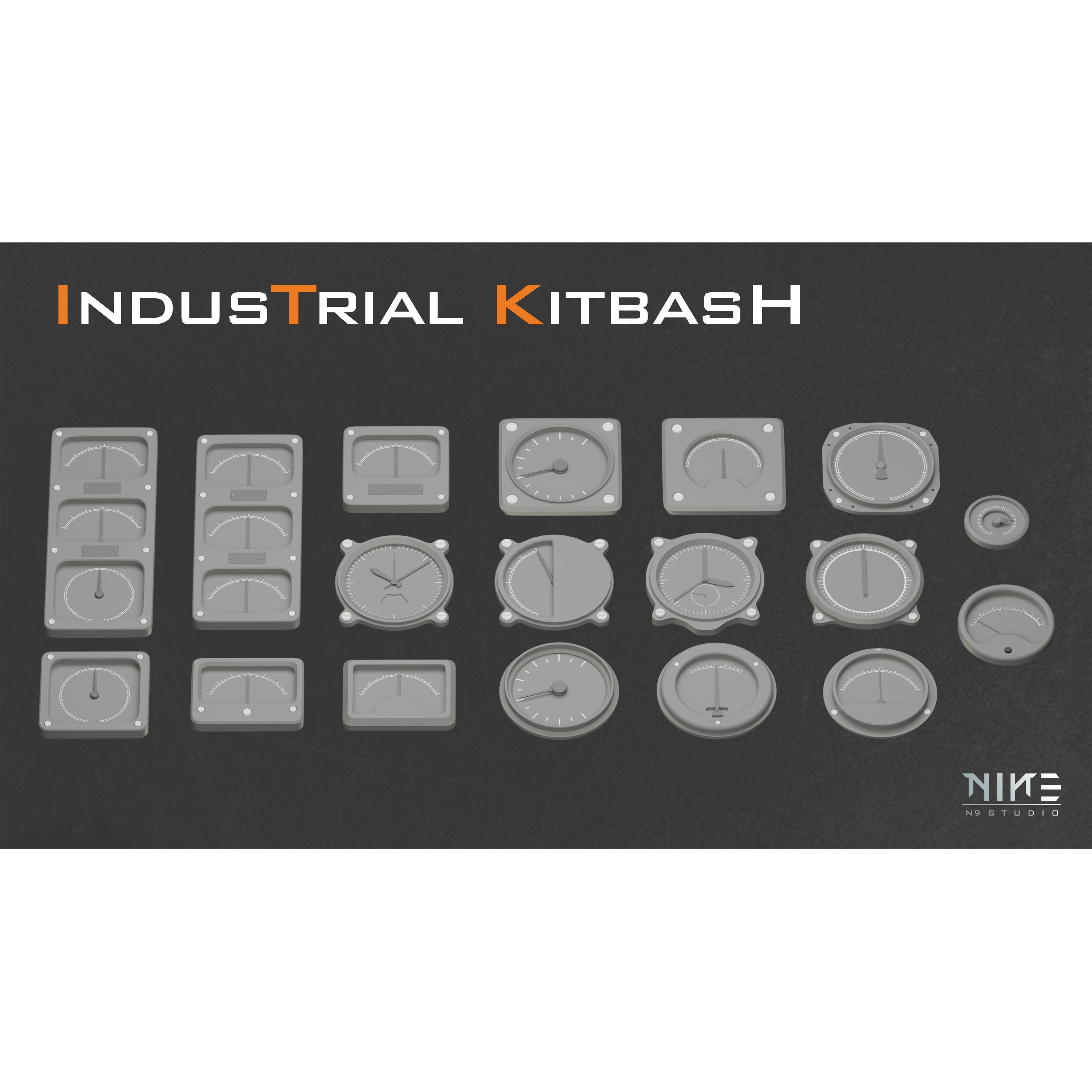 Industrial Control Panel Kitbash - Game-Ready 3D Model - View 8