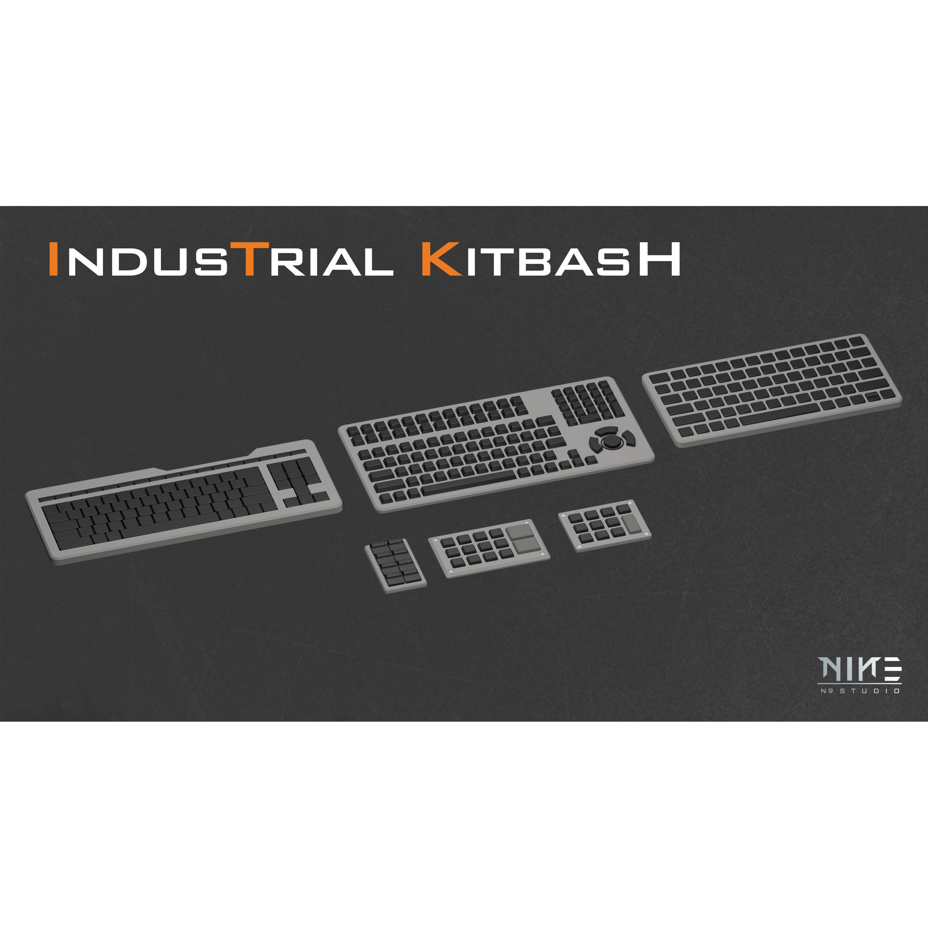 Industrial Control Panel Kitbash - Game-Ready 3D Model - View 9