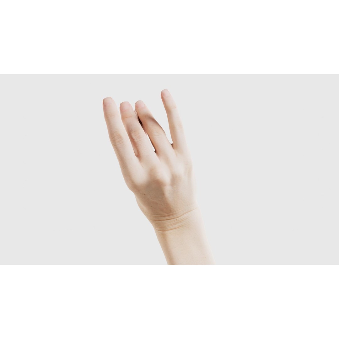 Single Hand 3D Model – Low Poly Character with PBR Textures - View 27