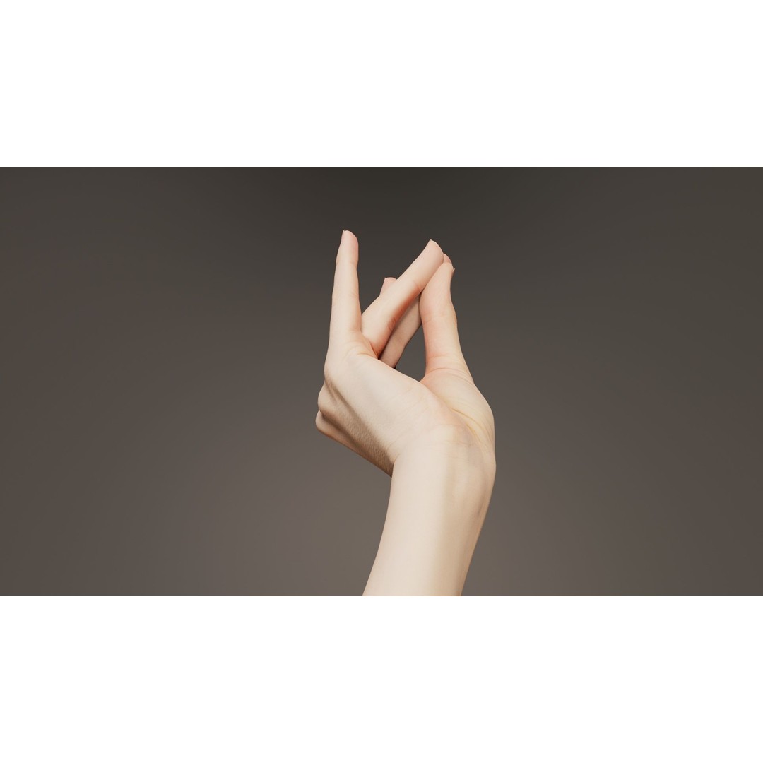 Single Hand 3D Model – Low Poly Character with PBR Textures - View 3