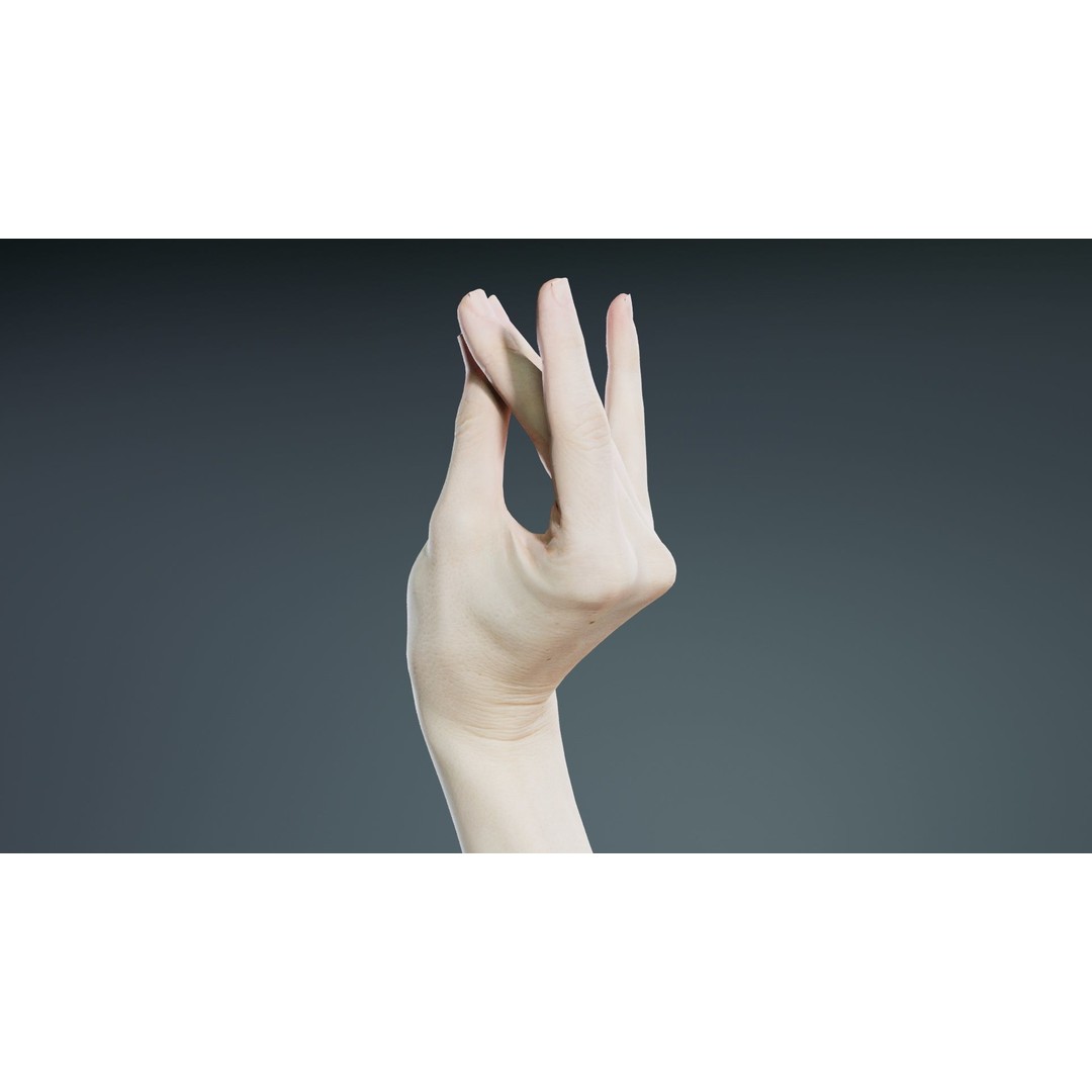 Single Hand 3D Model – Low Poly Character with PBR Textures - View 6