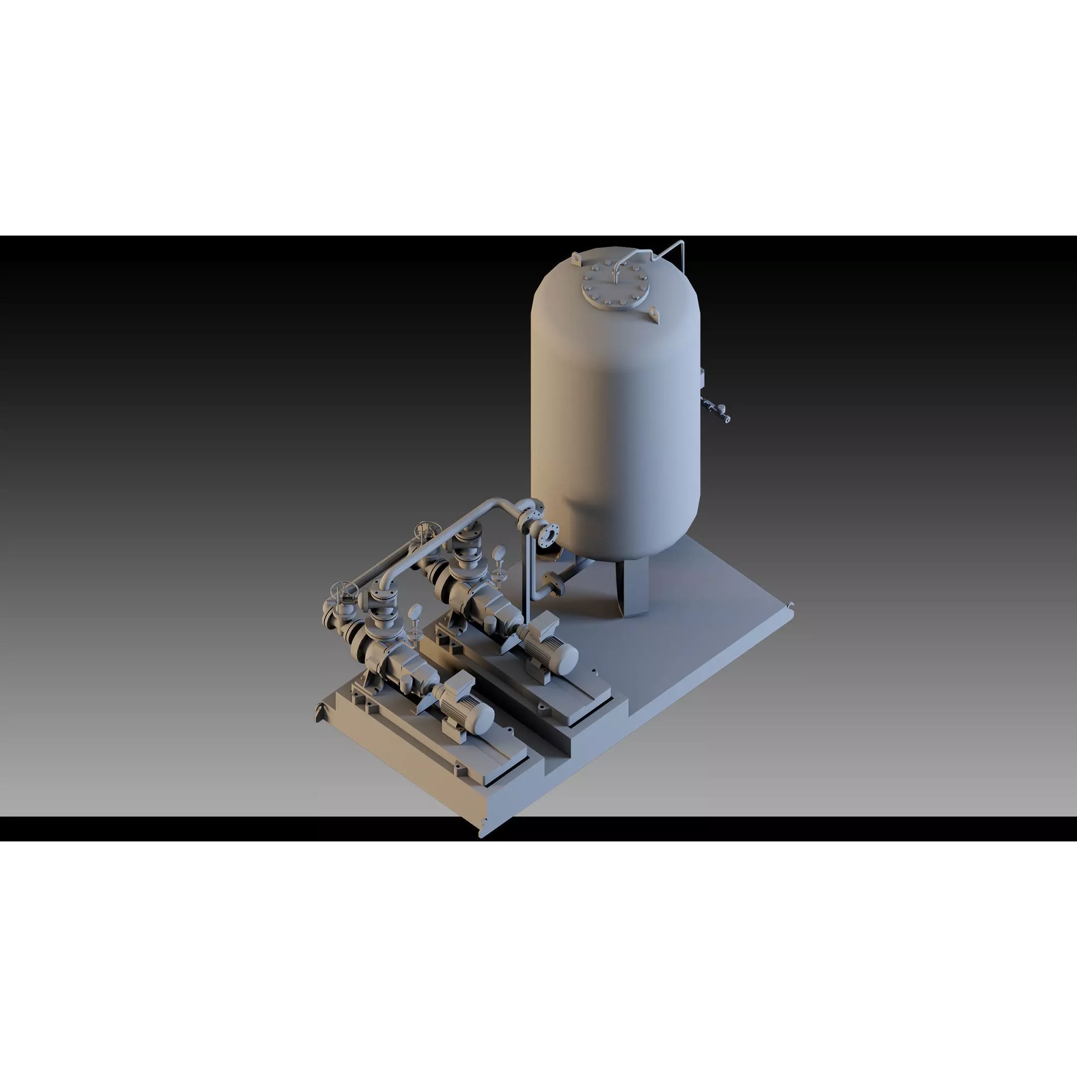 Industrial Pipes - Modular Pipeline System 3D Model - View 8