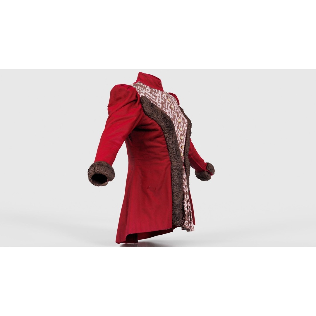 Queen Jacket 3D Model – Low Poly Outerwear with PBR Textures, FBX - View 19