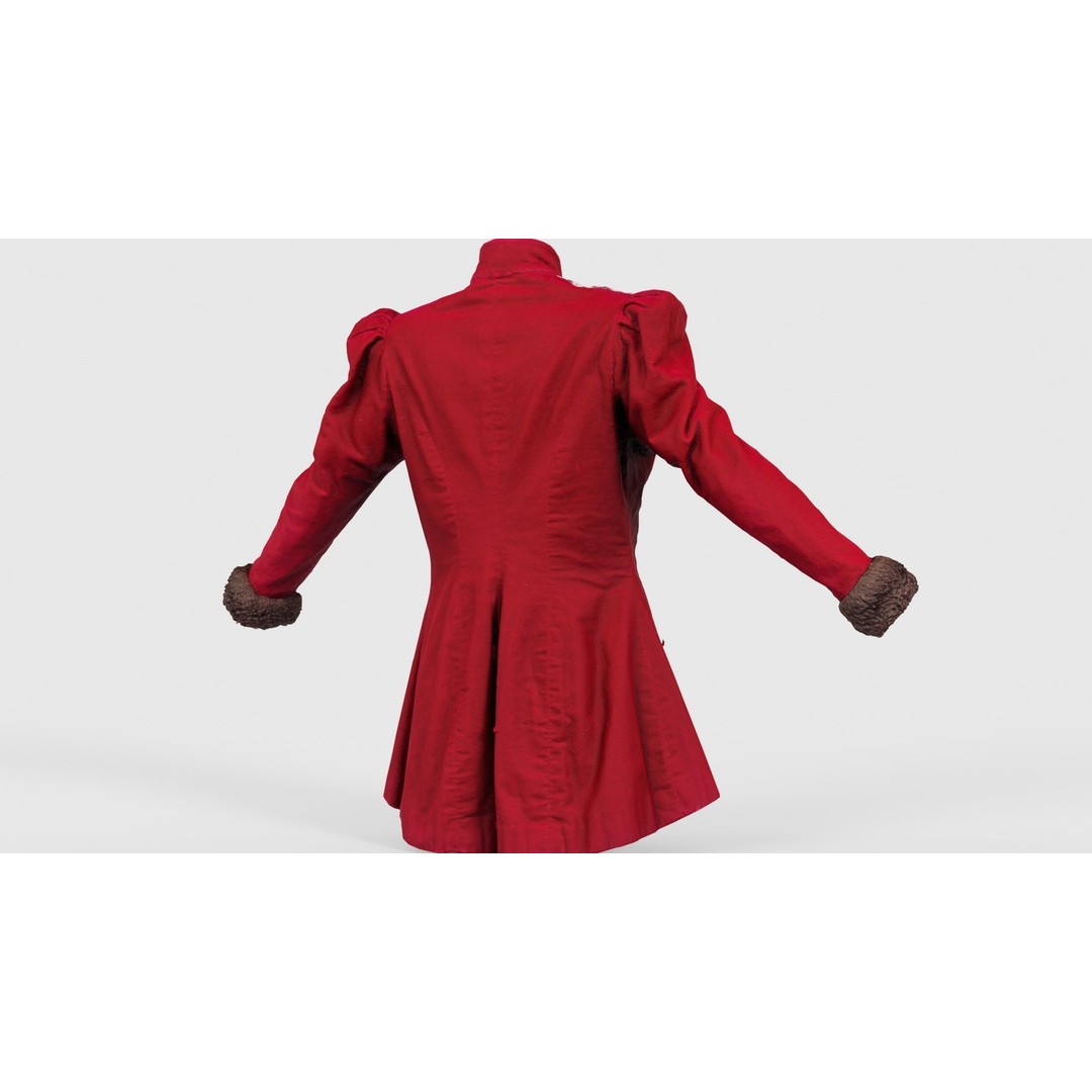 Queen Jacket 3D Model – Low Poly Outerwear with PBR Textures, FBX - View 22