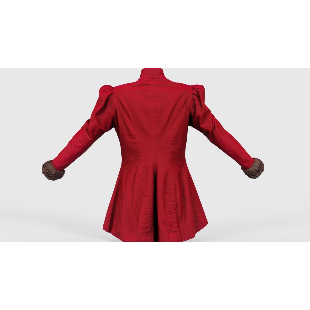 Queen Jacket 3D Model – Low Poly Outerwear with PBR Textures, FBX - View 23