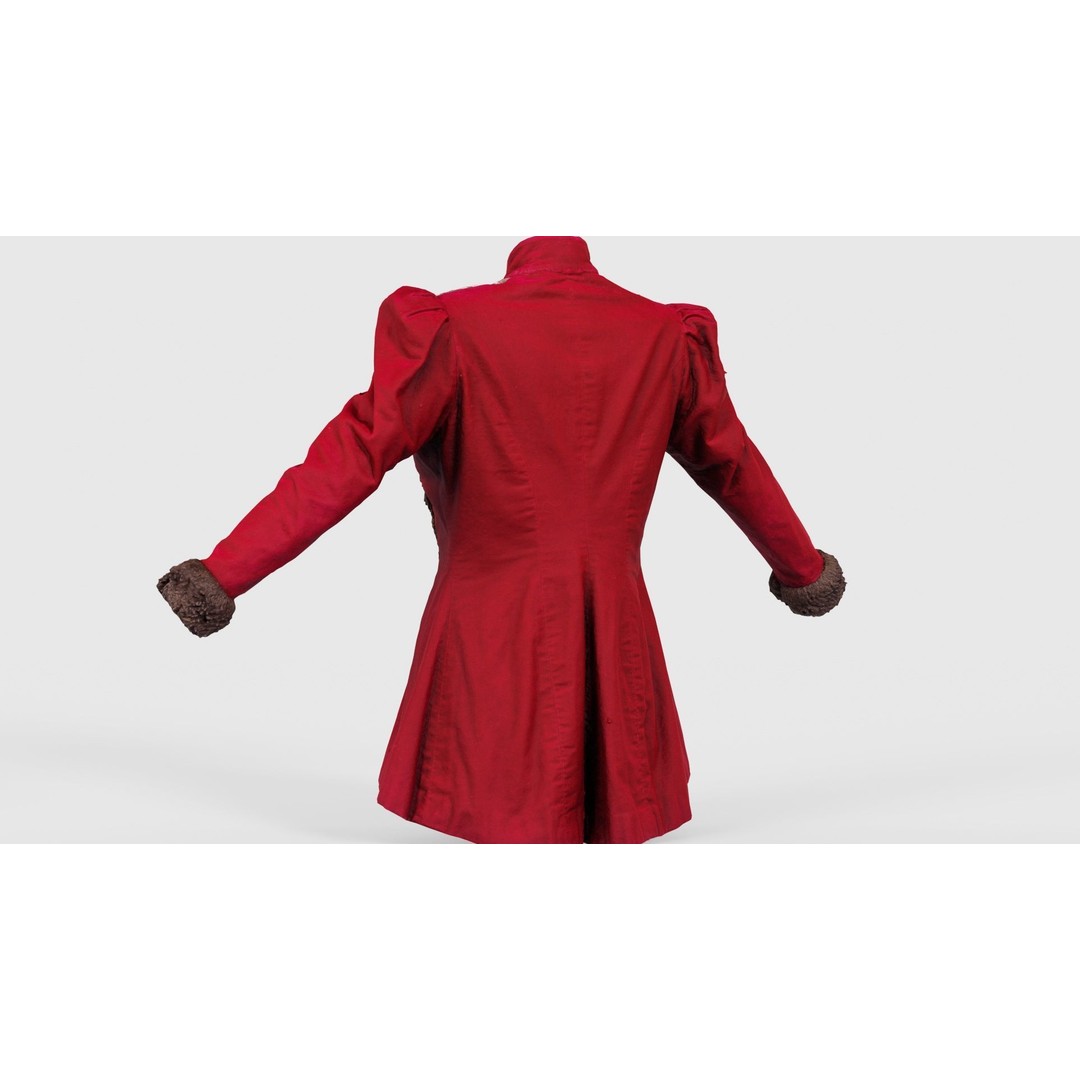 Queen Jacket 3D Model – Low Poly Outerwear with PBR Textures, FBX - View 24