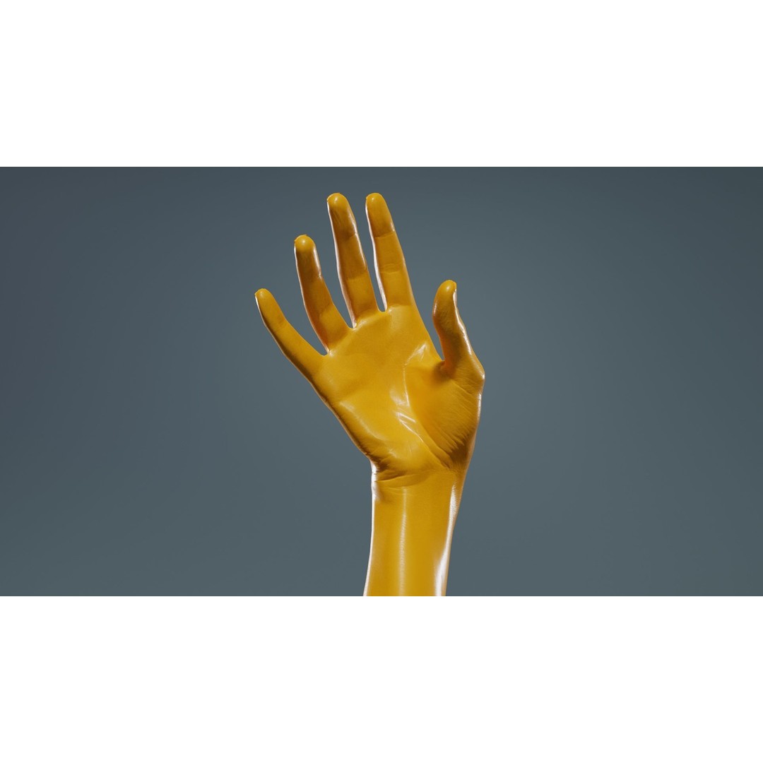 Single Hand 3D Model – Low Poly Photogrammetry Asset, FBX, Blender - View 14