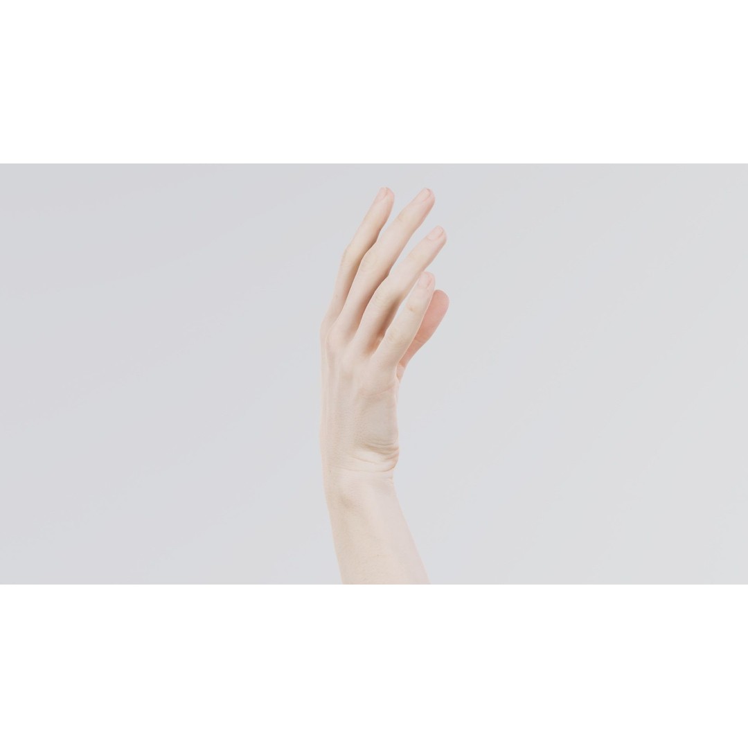 Single Hand 3D Model – Low Poly Photogrammetry Asset, FBX, Blender - View 5