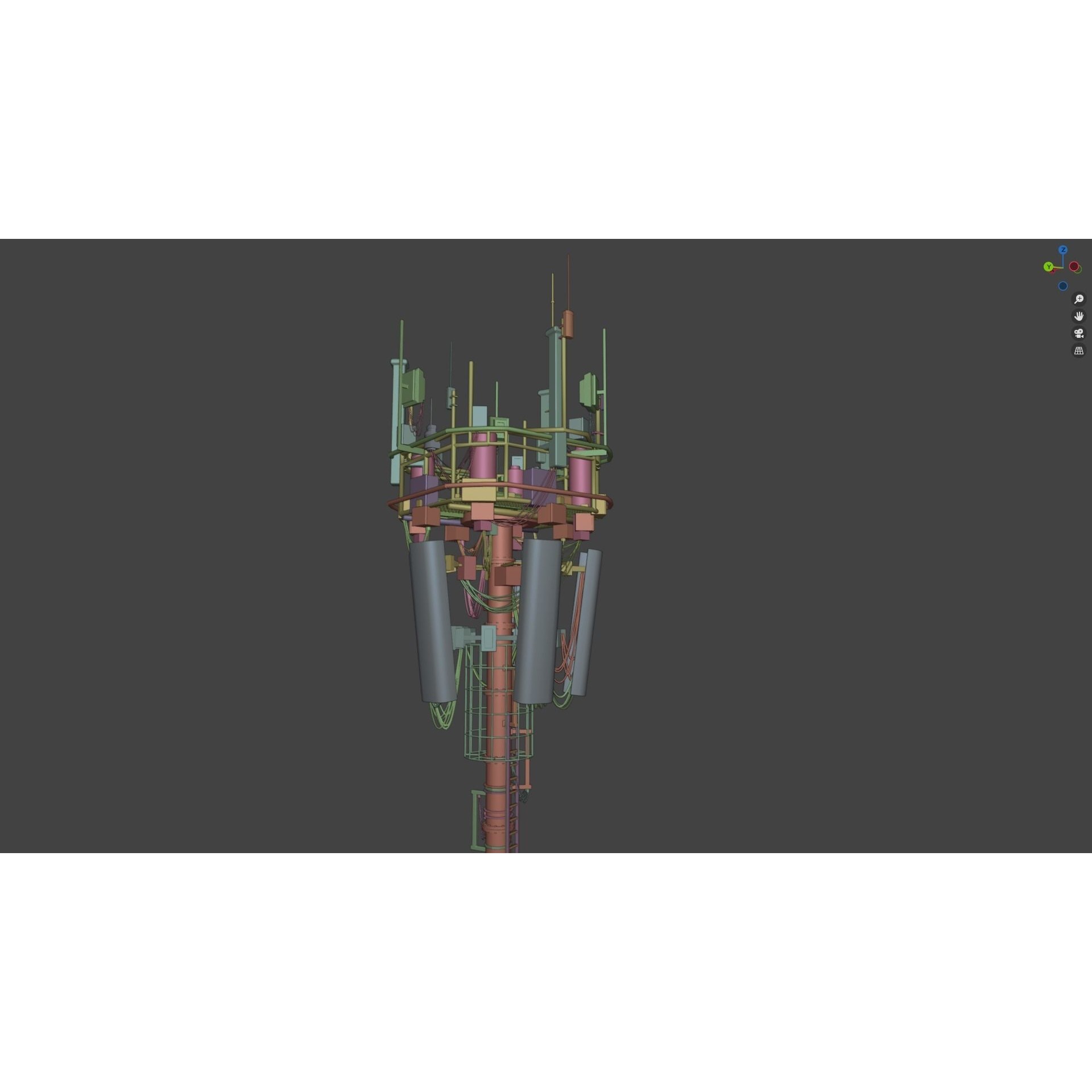 Antenna Tower - Low-Poly Game-Ready 3D Model - View 18