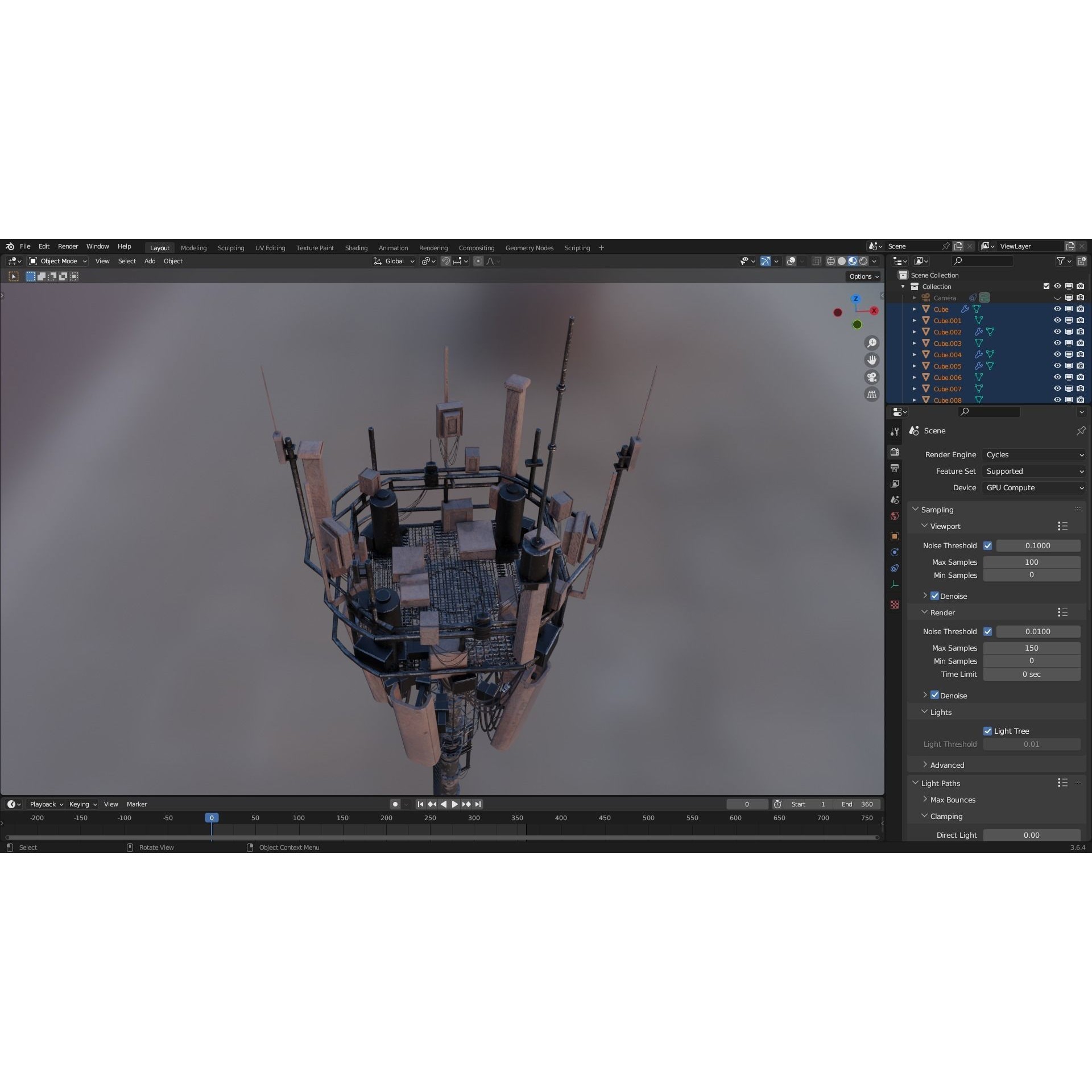 Antenna Tower - Low-Poly Game-Ready 3D Model - View 24