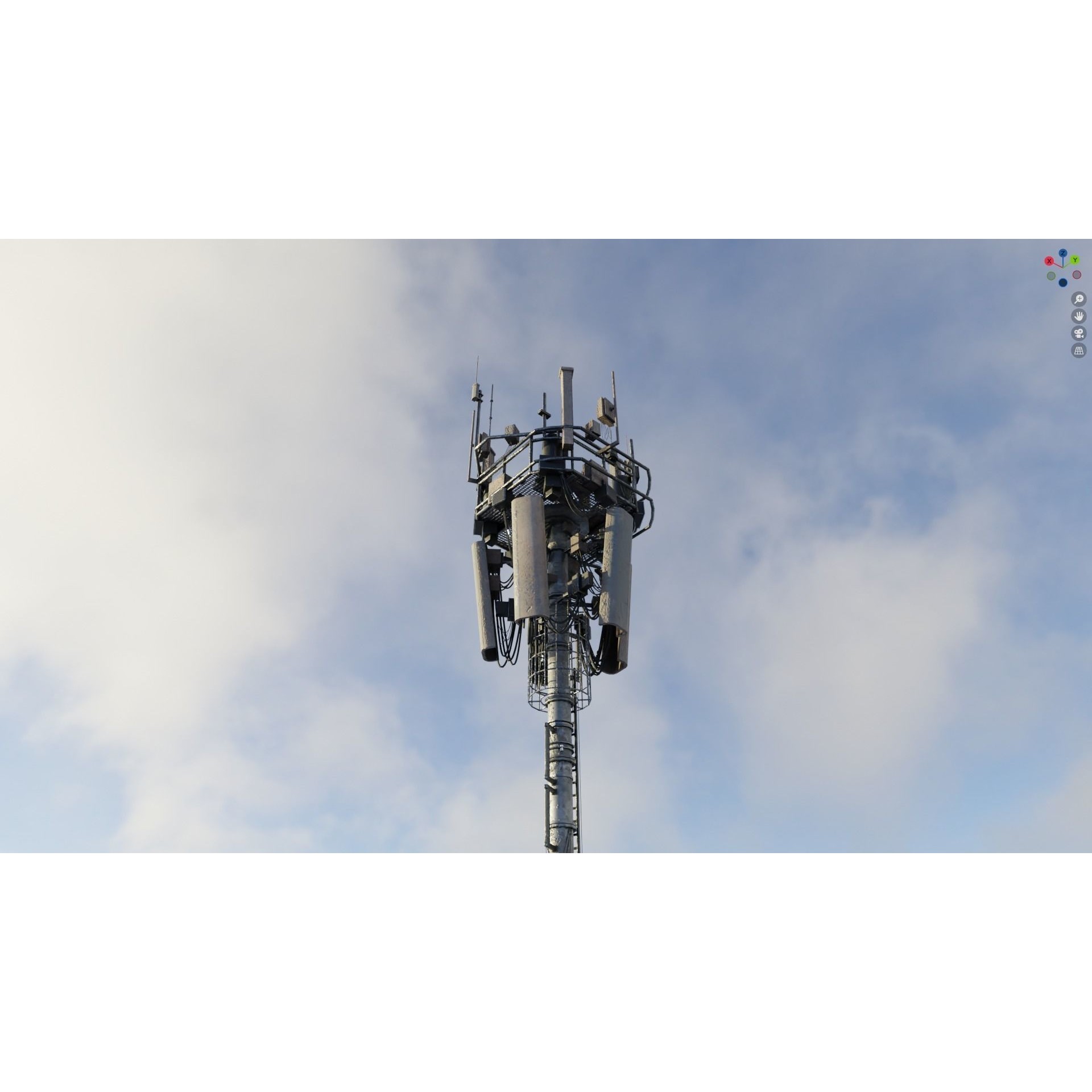 Antenna Tower - Low-Poly Game-Ready 3D Model - View 32