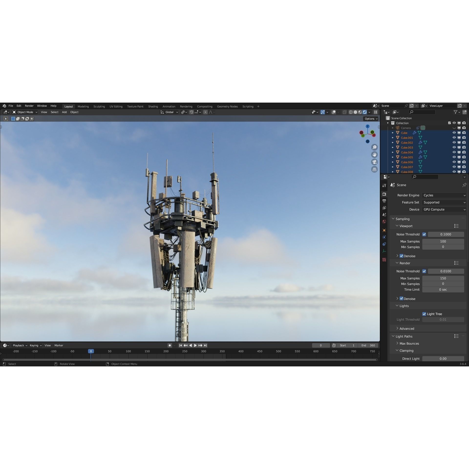 Antenna Tower - Low-Poly Game-Ready 3D Model - View 36