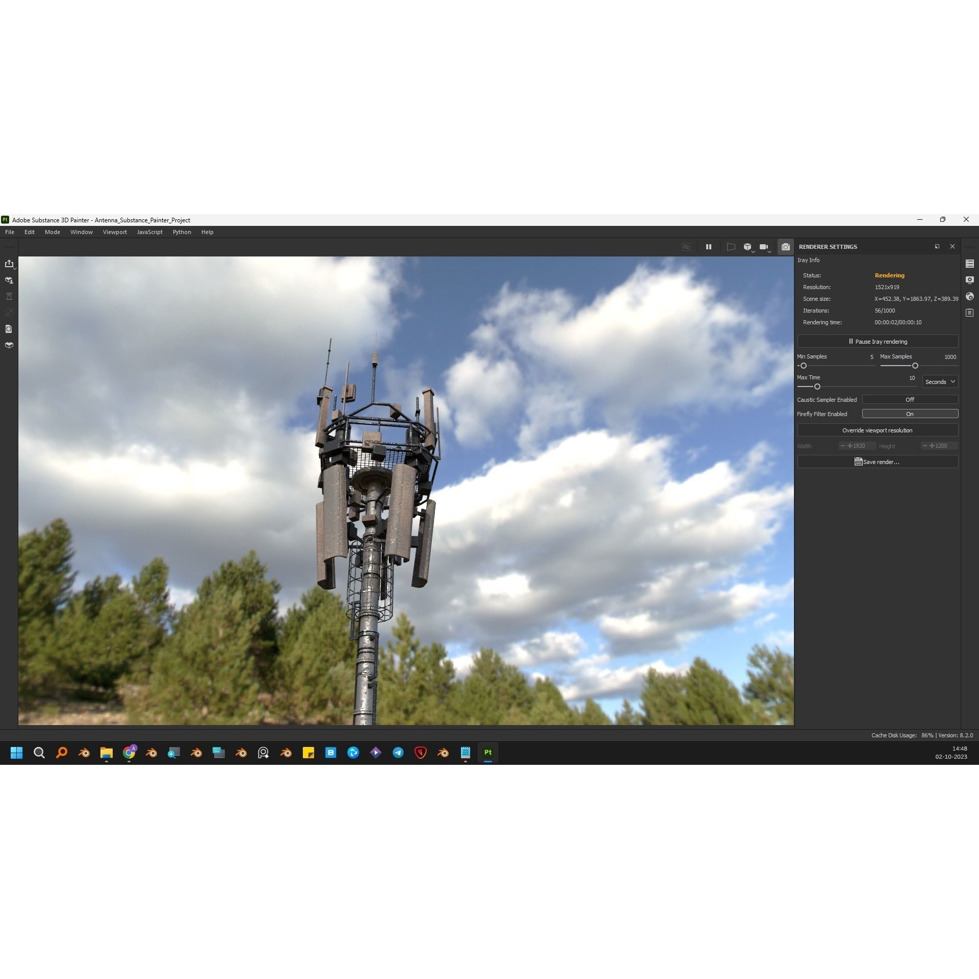 Antenna Tower - Low-Poly Game-Ready 3D Model - View 37