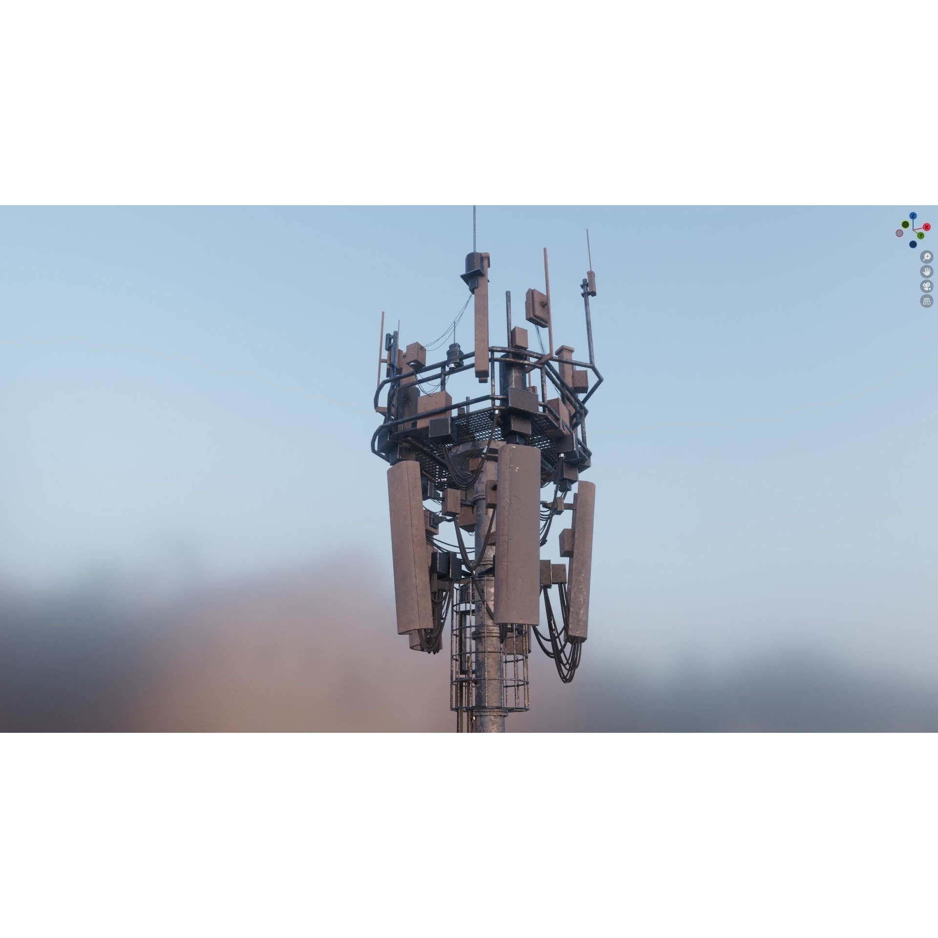 Antenna Tower - Low-Poly Game-Ready 3D Model - View 38