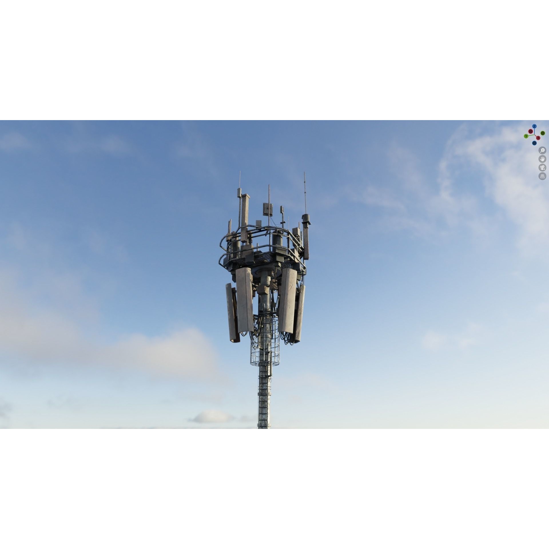 Antenna Tower - Low-Poly Game-Ready 3D Model - View 39