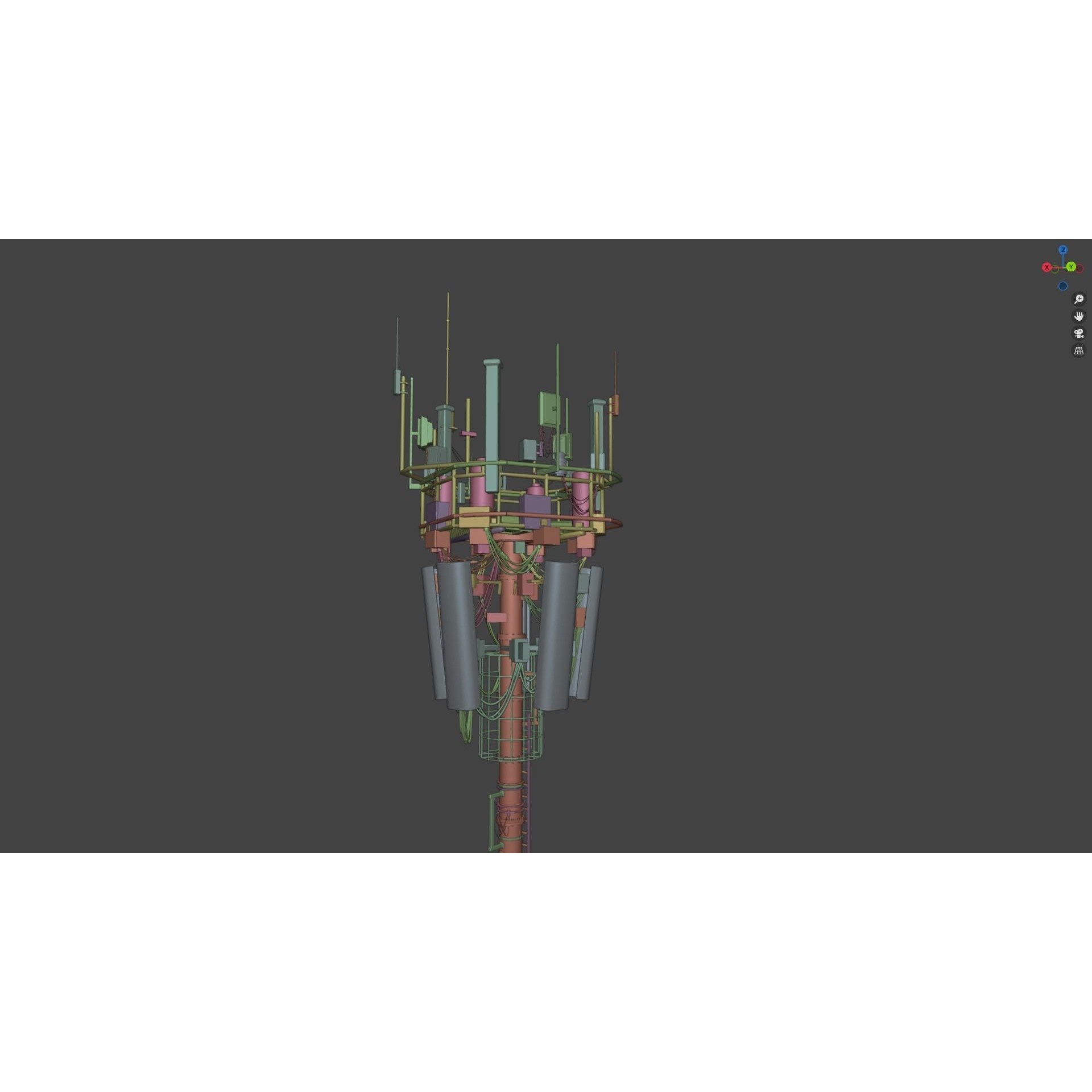 Antenna Tower - Low-Poly Game-Ready 3D Model - View 4