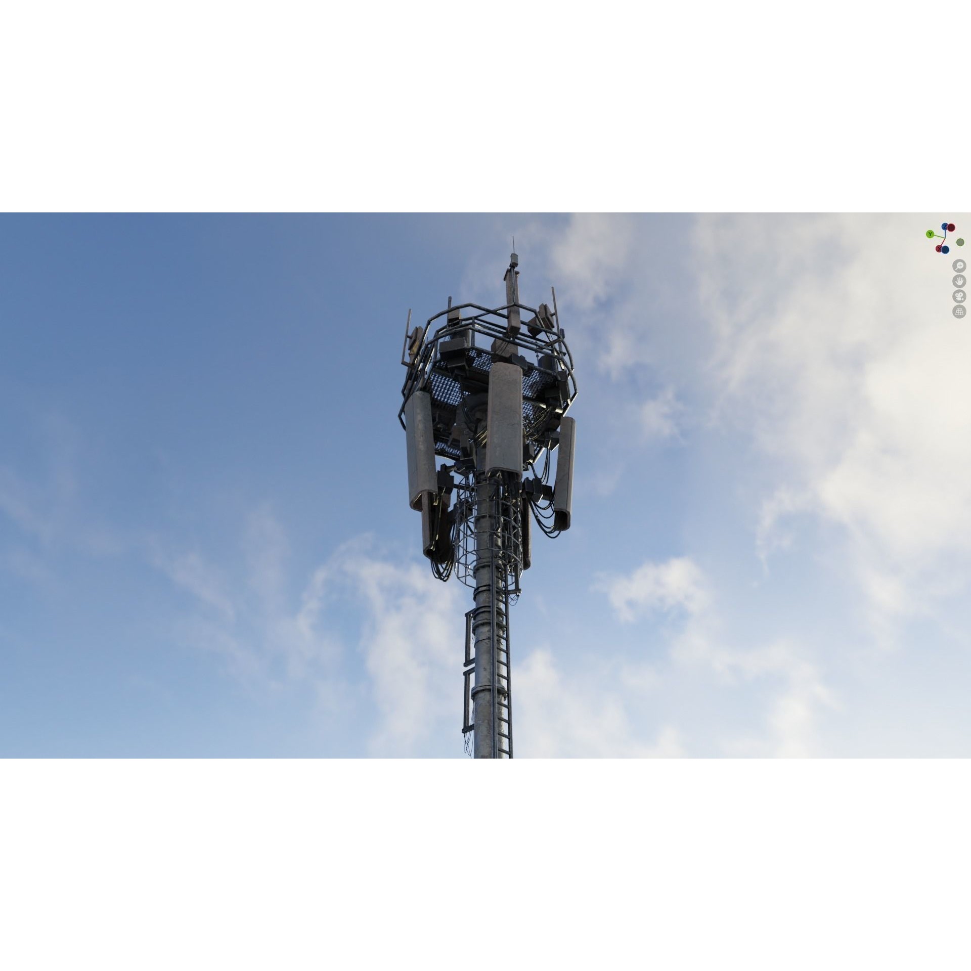 Antenna Tower - Low-Poly Game-Ready 3D Model - View 42