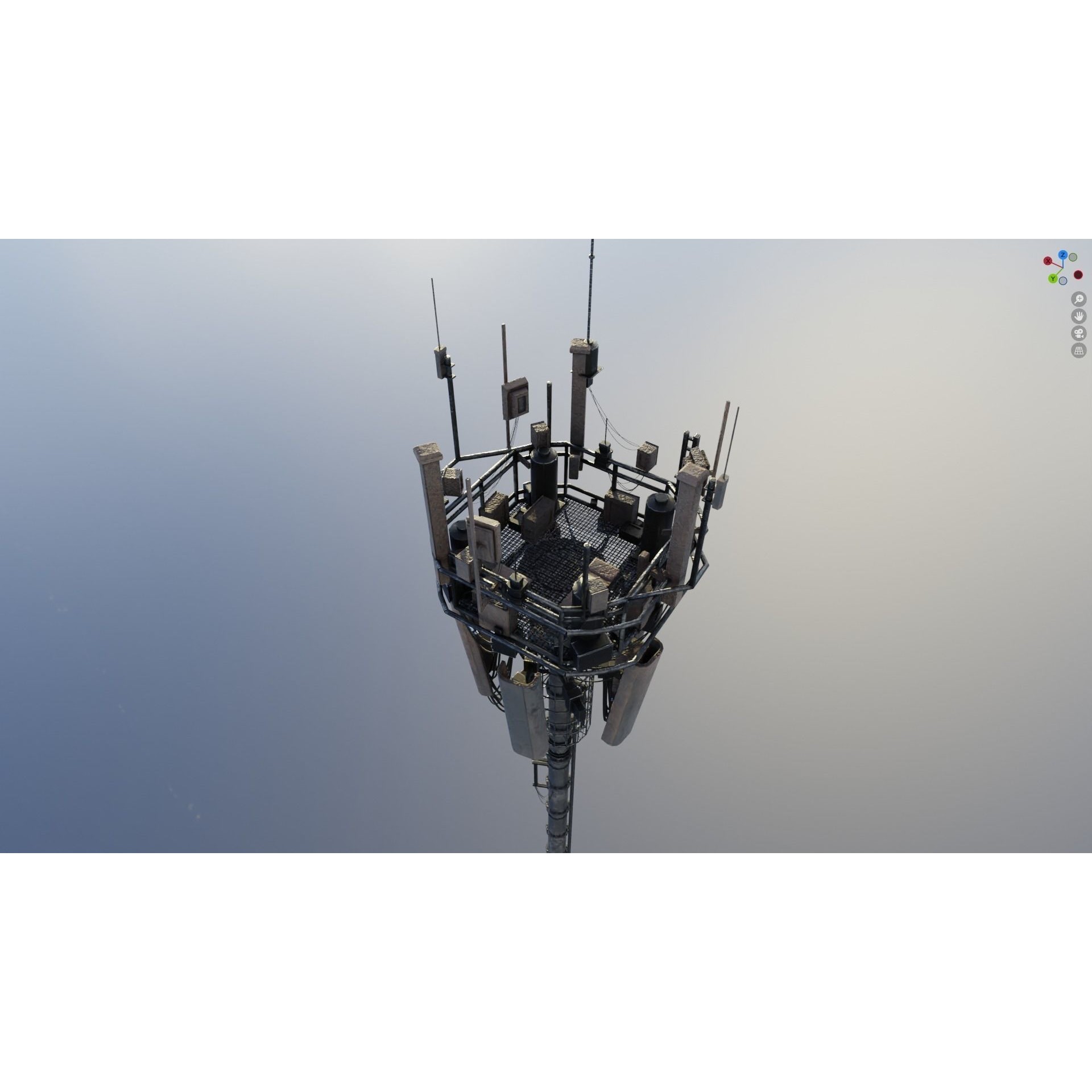 Antenna Tower - Low-Poly Game-Ready 3D Model - View 46