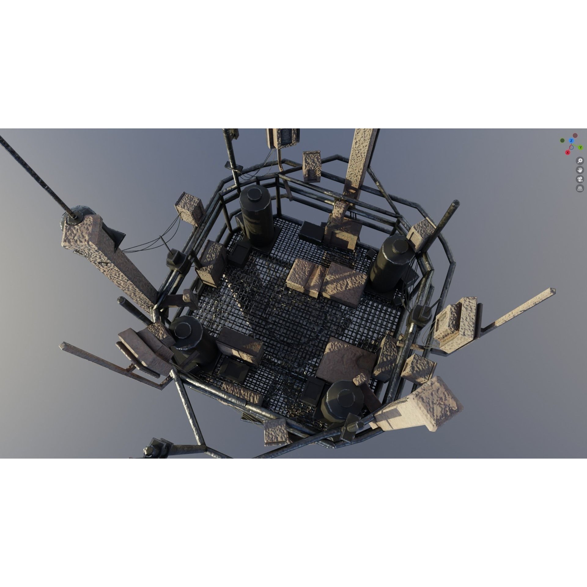 Antenna Tower - Low-Poly Game-Ready 3D Model - View 48