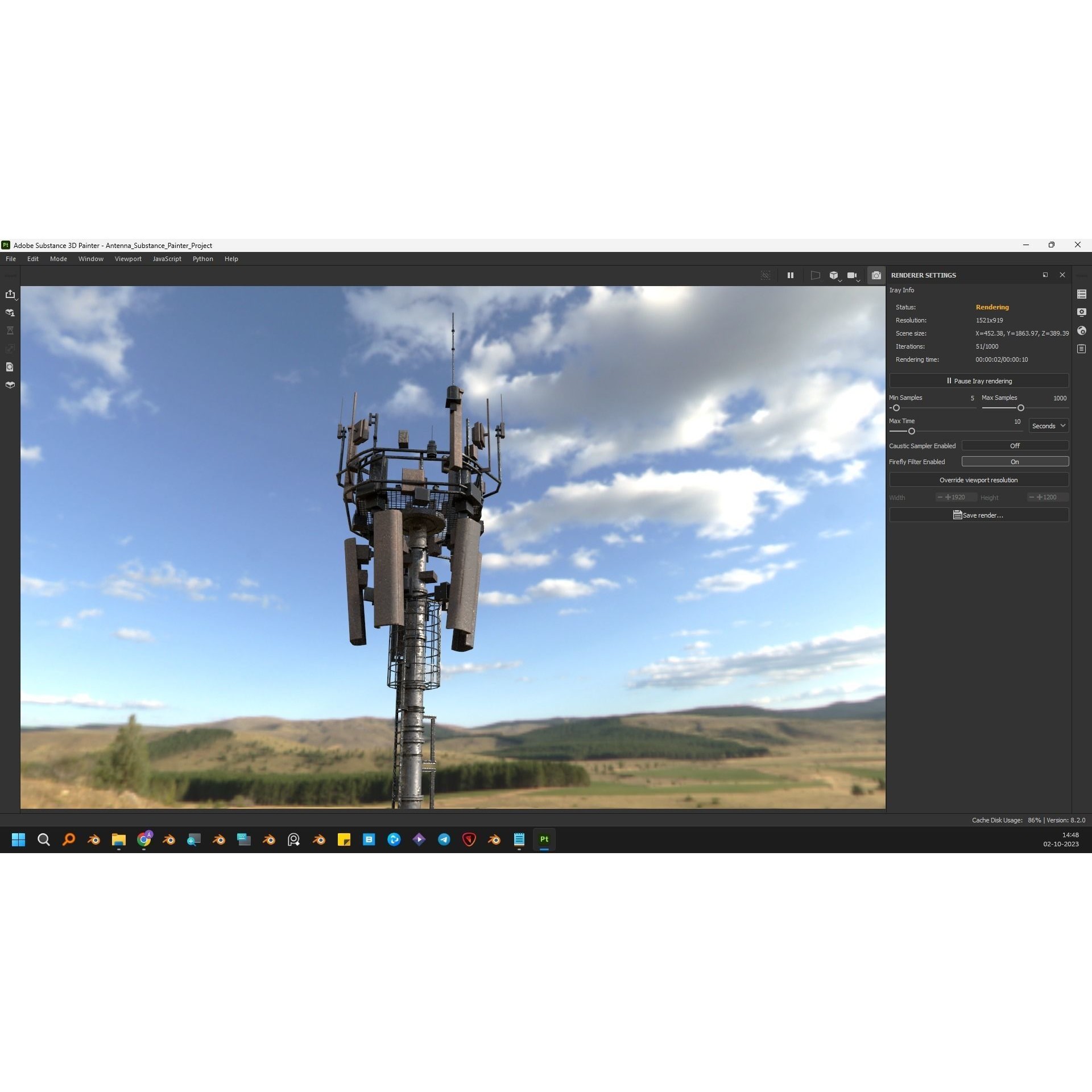 Antenna Tower - Low-Poly Game-Ready 3D Model - View 7