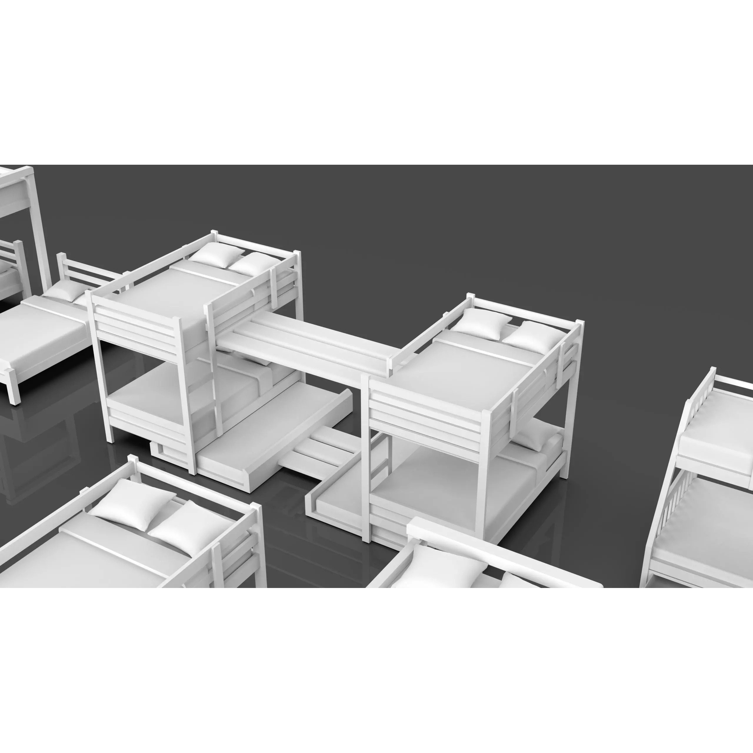 Bookshelf-Bunk Bed-Trolley Combo Pack - Low-Poly Game-Ready 3D Model - View 20