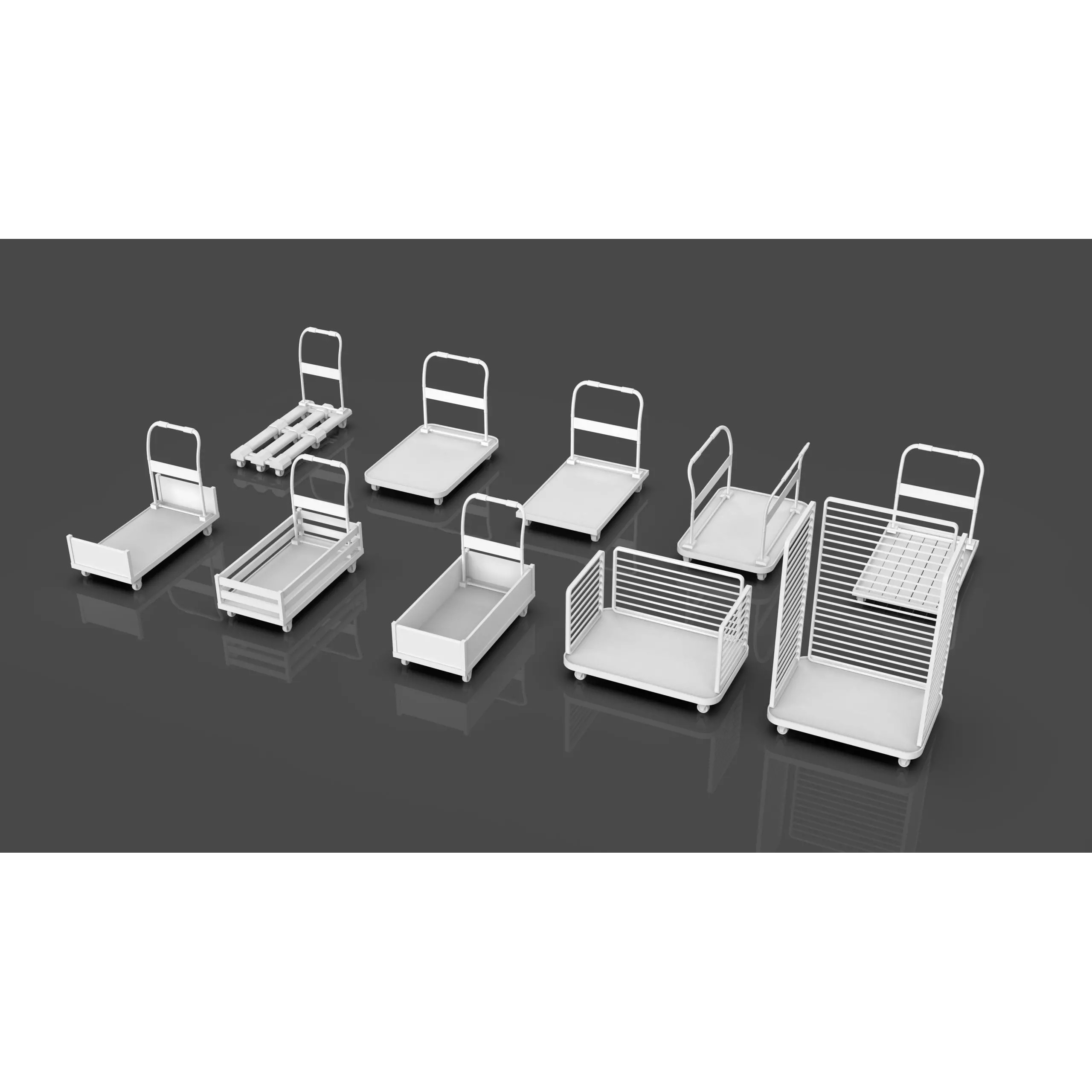 Bookshelf-Bunk Bed-Trolley Combo Pack - Low-Poly Game-Ready 3D Model - View 21