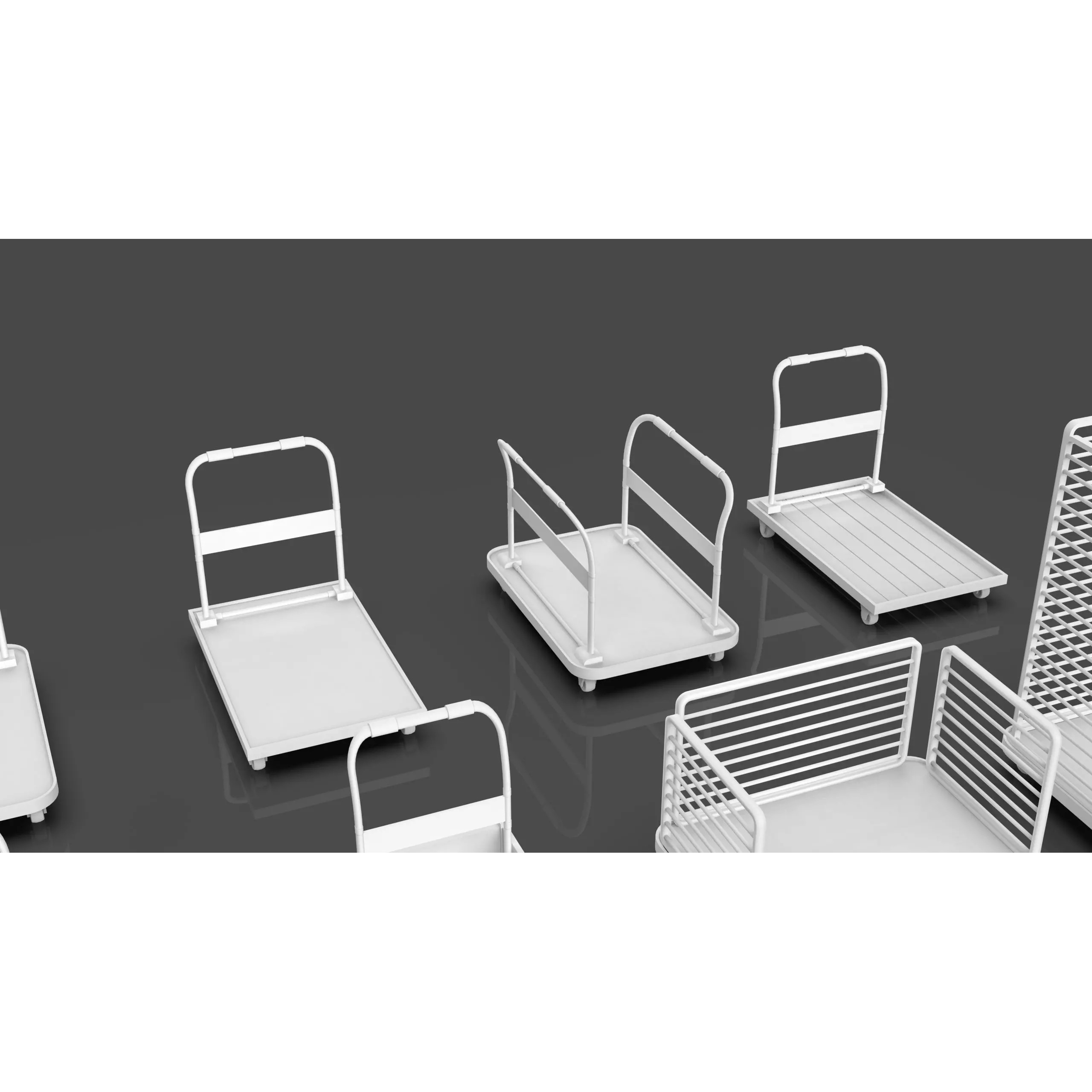 Bookshelf-Bunk Bed-Trolley Combo Pack - Low-Poly Game-Ready 3D Model - View 27