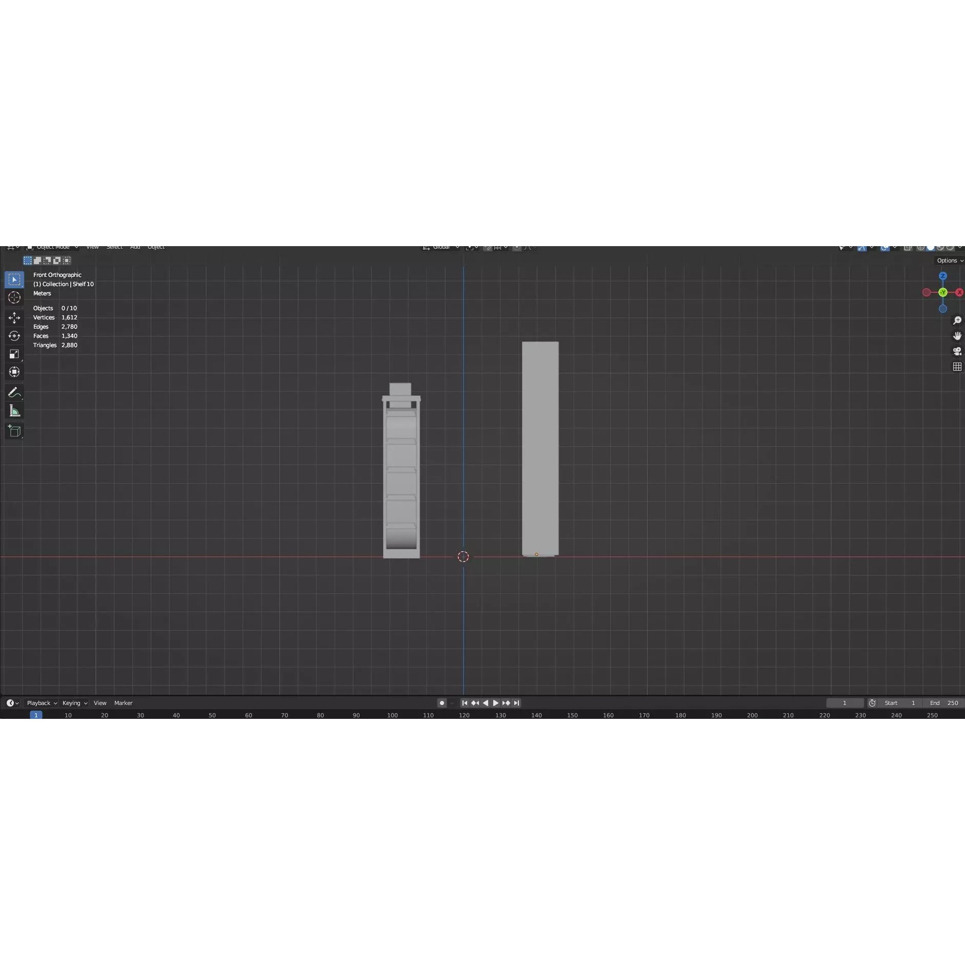 Bookshelf-Bunk Bed-Trolley Combo Pack - Low-Poly Game-Ready 3D Model - View 93