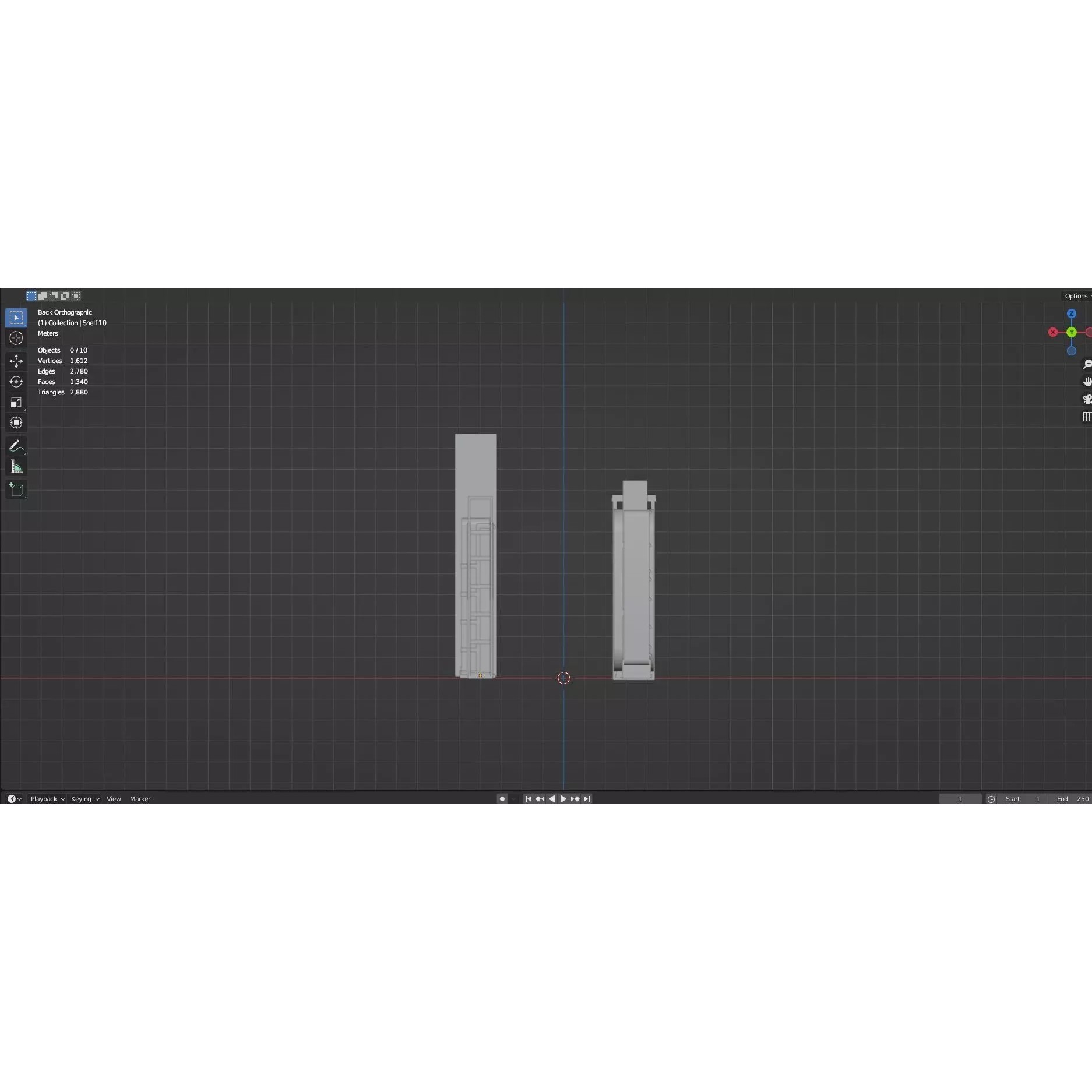 Bookshelf-Bunk Bed-Trolley Combo Pack - Low-Poly Game-Ready 3D Model - View 94