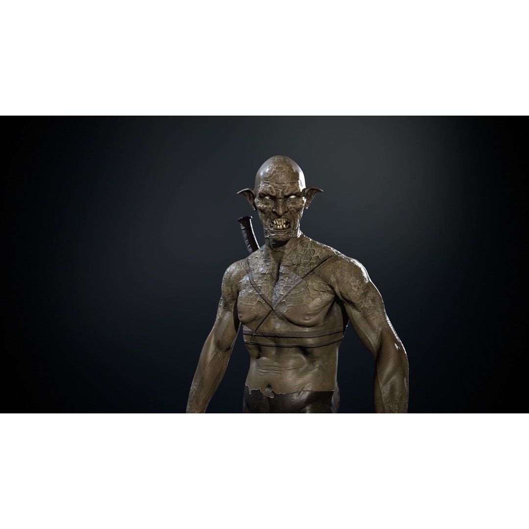 SkinnyOrc 3D Model – Low Poly Game Character, FBX, Rigged - View 21