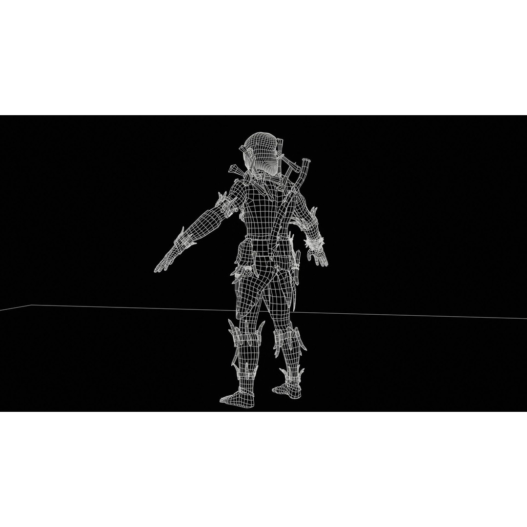 SkinnyOrc 3D Model – Low Poly Game Character, FBX, Rigged - View 25
