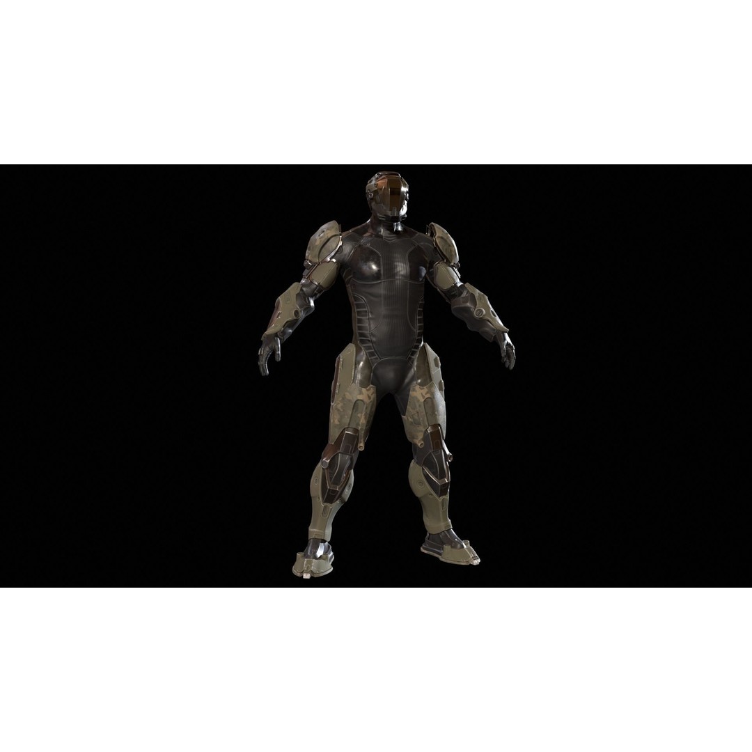 CyberJagg 3D Model – Low Poly Sci-Fi Character with Animations - View 12