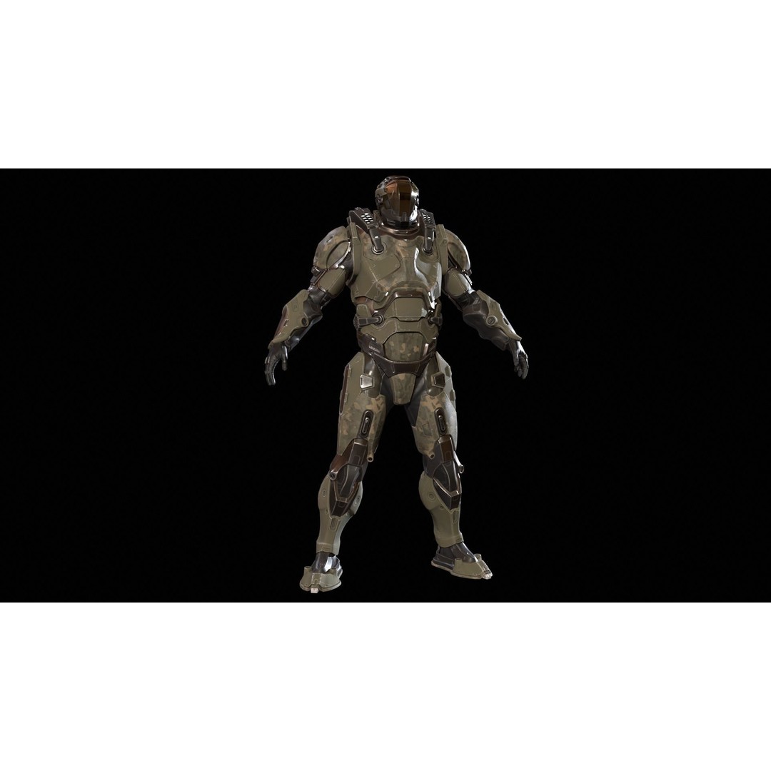 CyberJagg 3D Model – Low Poly Sci-Fi Character with Animations - View 13